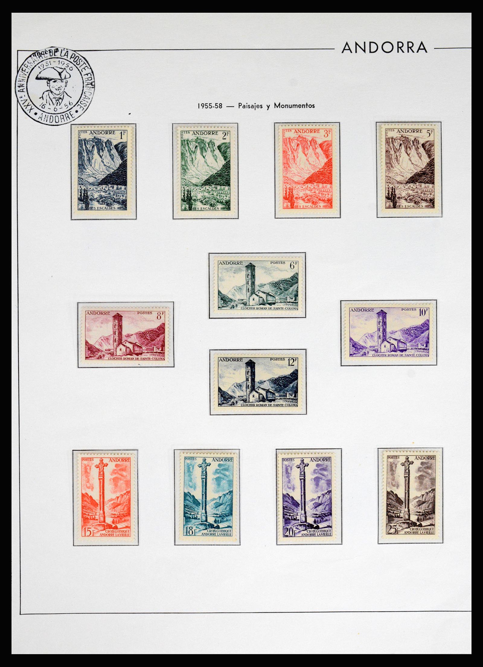 37165 013 - Postzegelverzameling 37165 Frans Andorra 1931-2001.