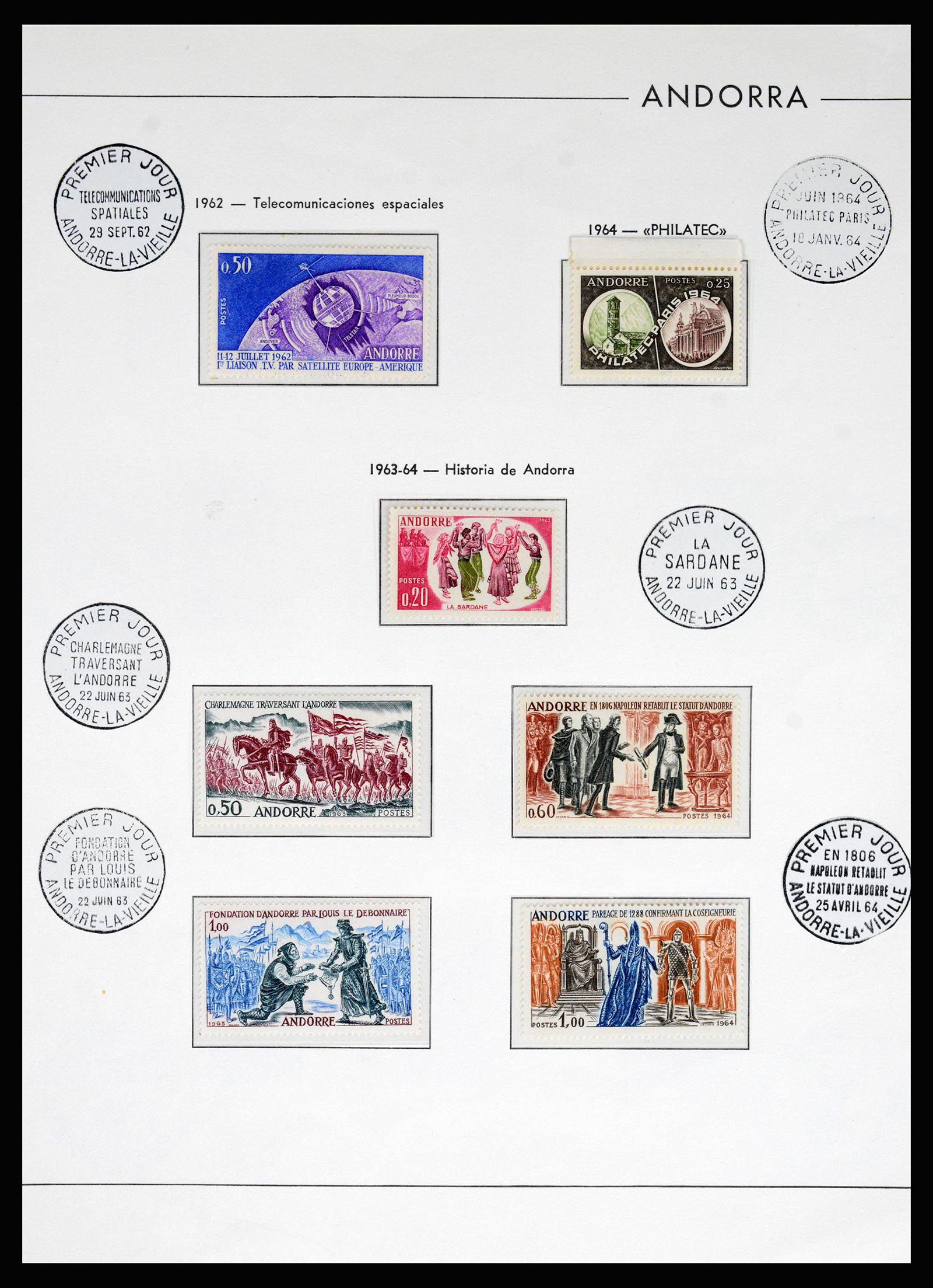 37165 017 - Postzegelverzameling 37165 Frans Andorra 1931-2001.