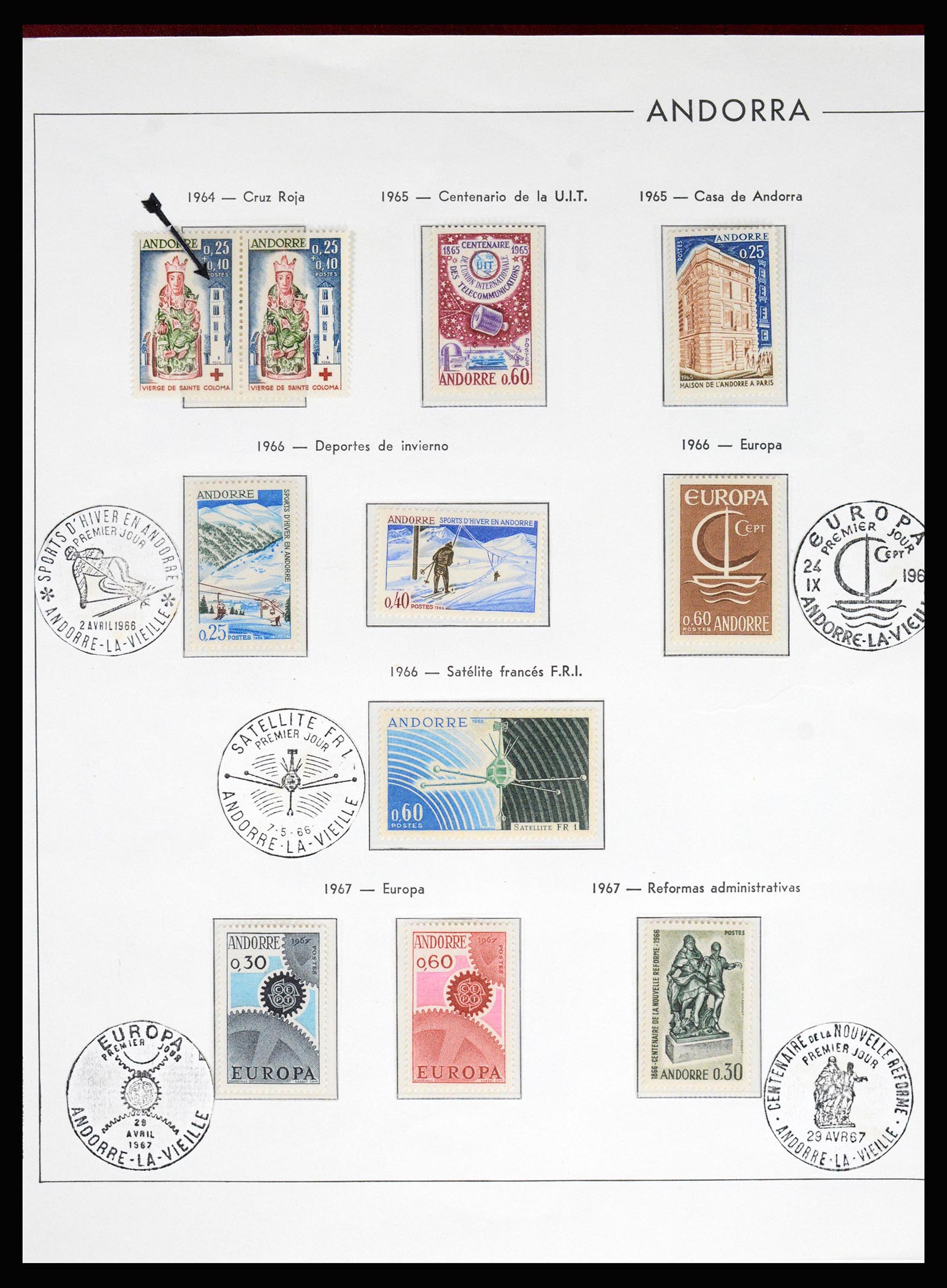 37165 018 - Postzegelverzameling 37165 Frans Andorra 1931-2001.