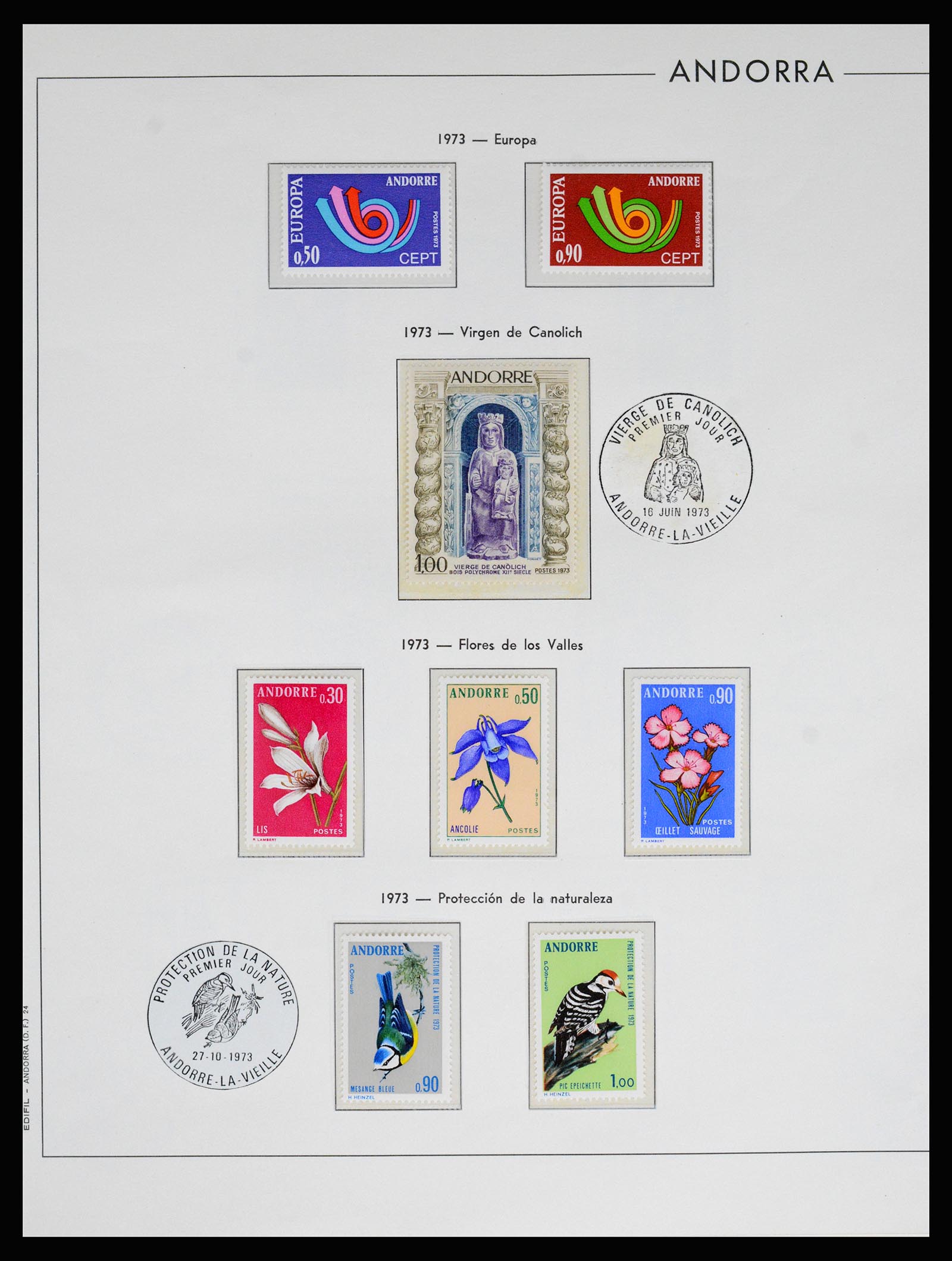 37165 024 - Postzegelverzameling 37165 Frans Andorra 1931-2001.