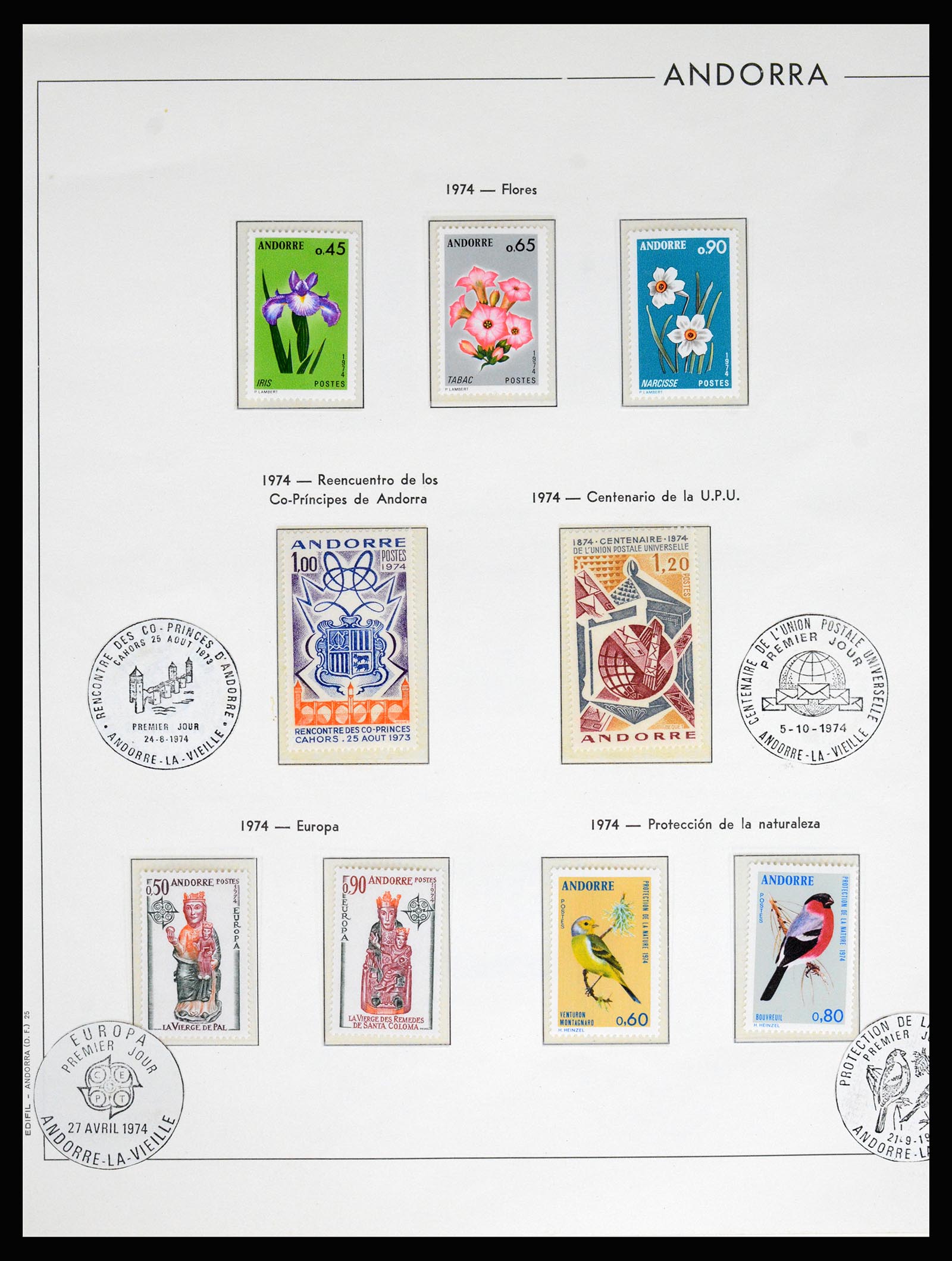 37165 025 - Postzegelverzameling 37165 Frans Andorra 1931-2001.