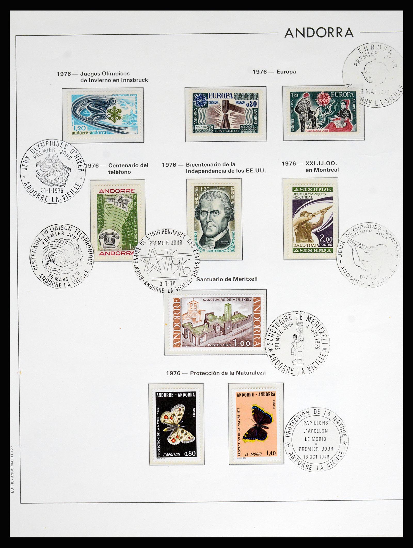 37165 027 - Postzegelverzameling 37165 Frans Andorra 1931-2001.