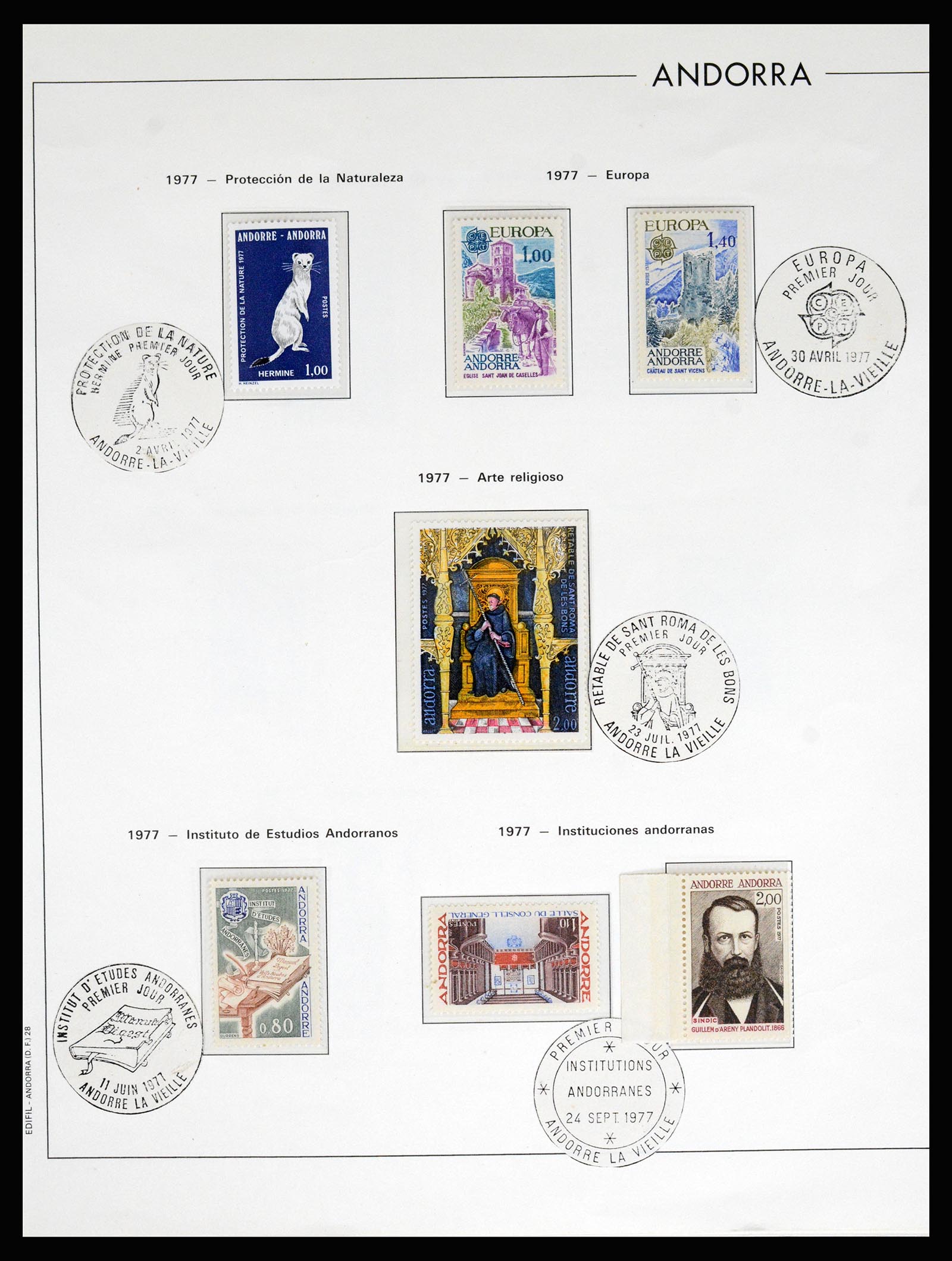 37165 028 - Postzegelverzameling 37165 Frans Andorra 1931-2001.