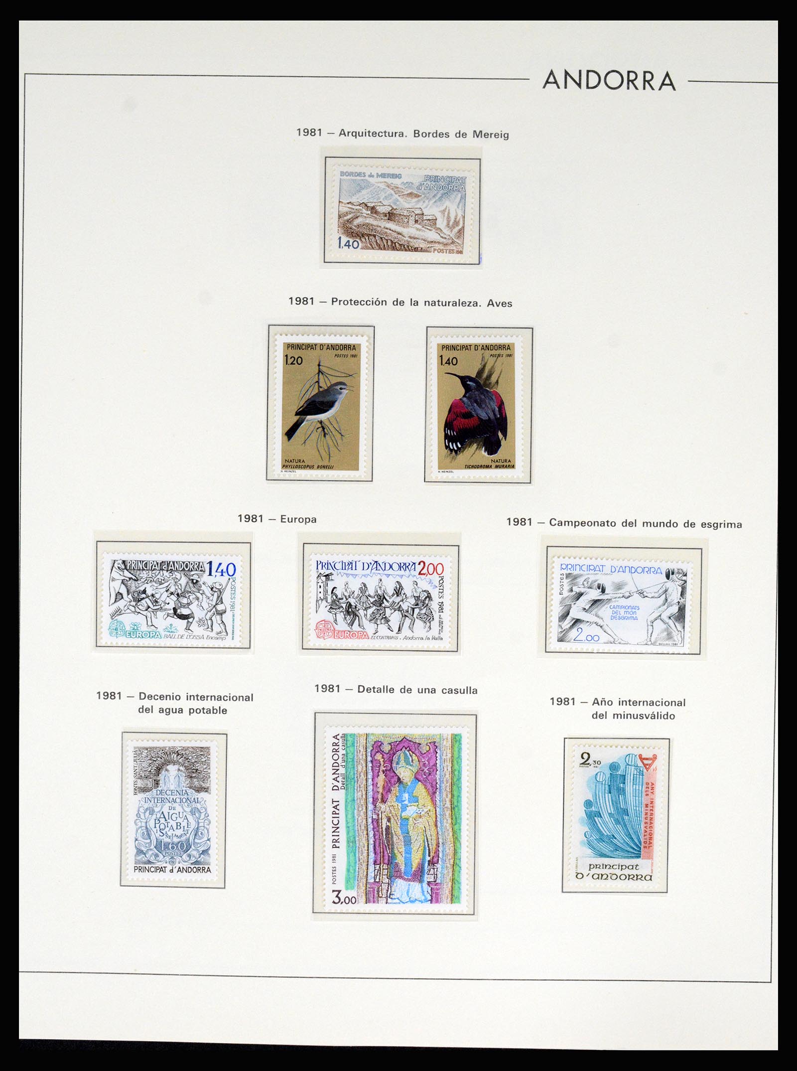 37165 032 - Postzegelverzameling 37165 Frans Andorra 1931-2001.