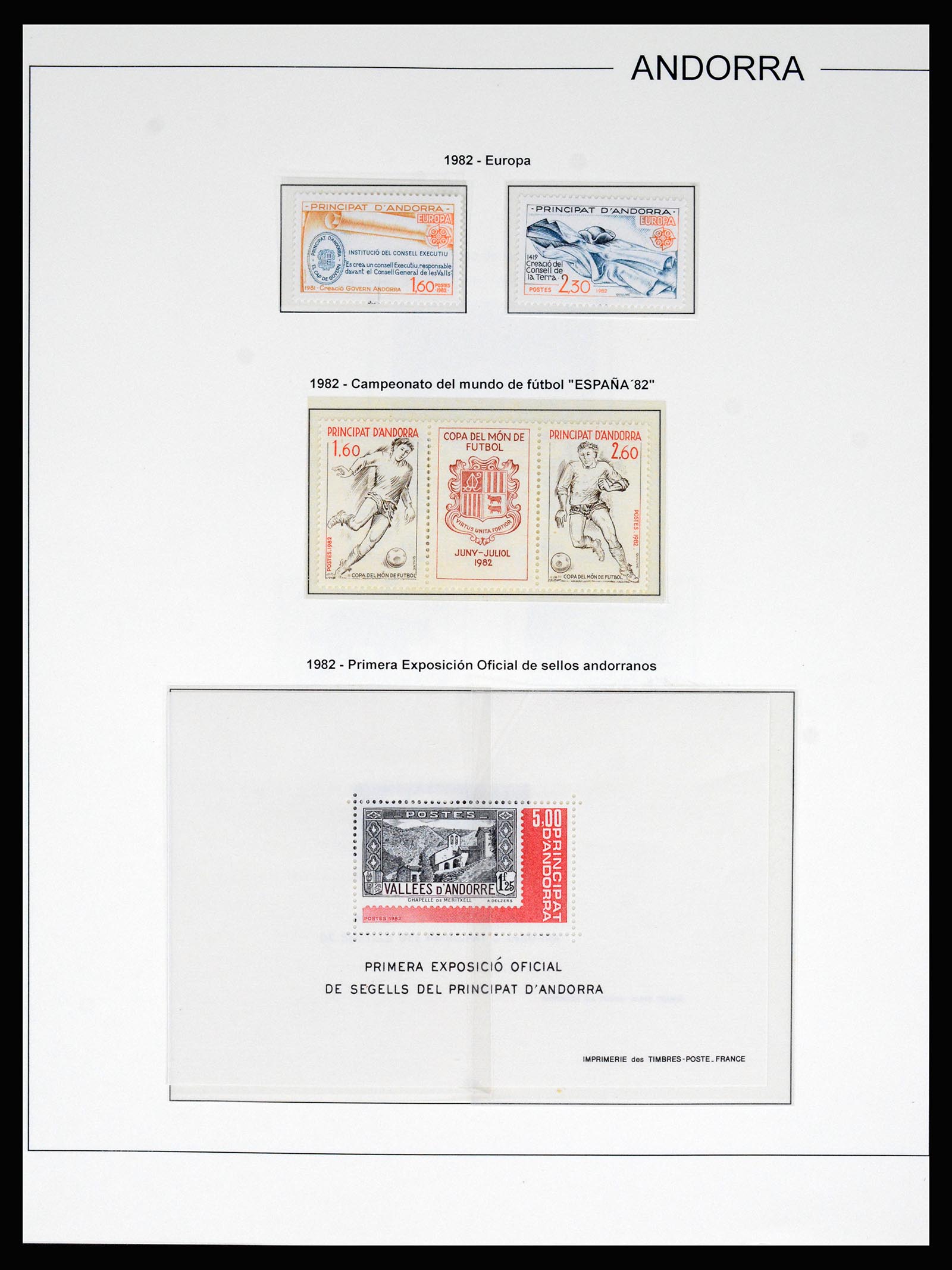37165 033 - Postzegelverzameling 37165 Frans Andorra 1931-2001.
