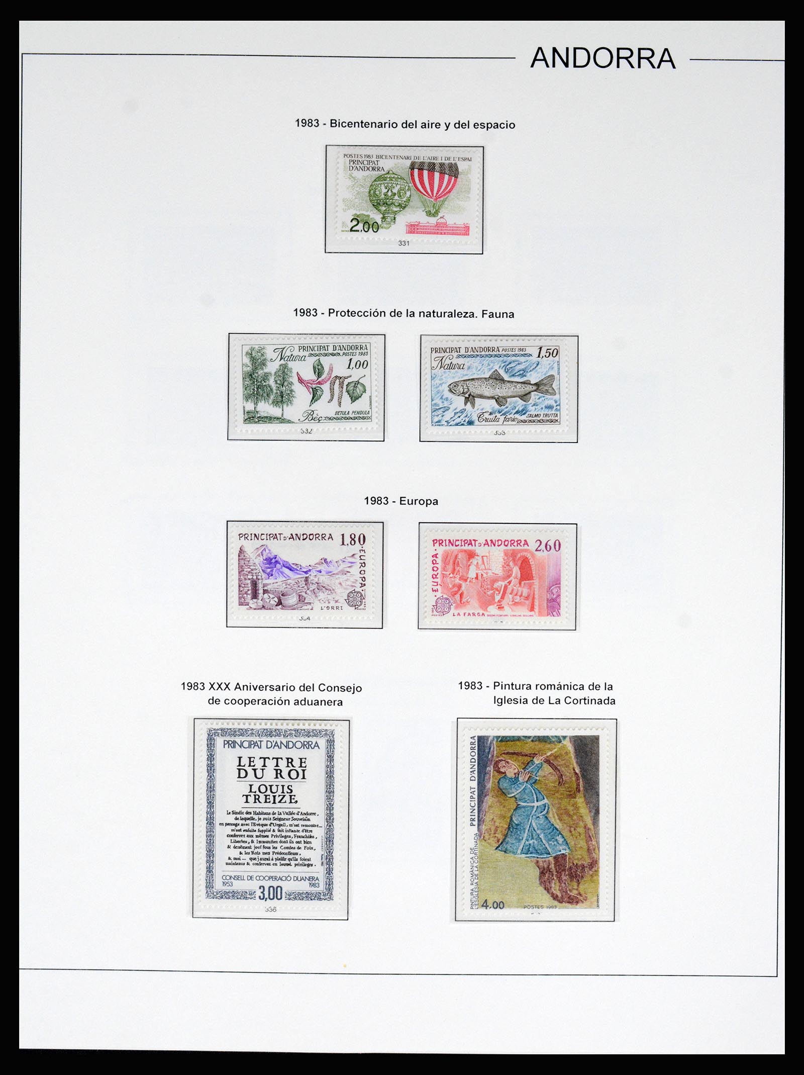 37165 035 - Postzegelverzameling 37165 Frans Andorra 1931-2001.