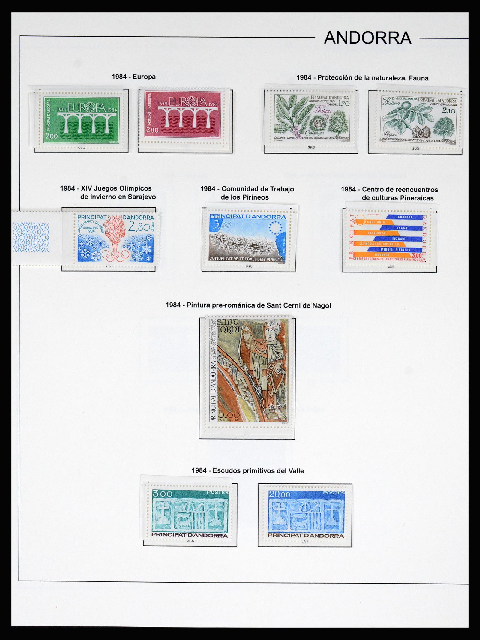 37165 037 - Postzegelverzameling 37165 Frans Andorra 1931-2001.