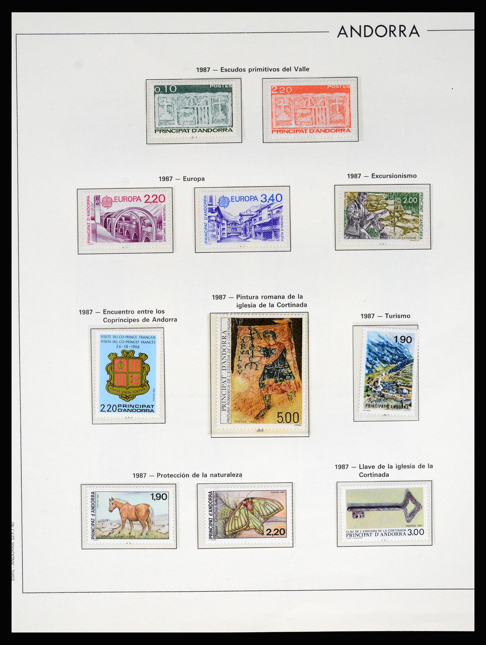 37165 040 - Postzegelverzameling 37165 Frans Andorra 1931-2001.