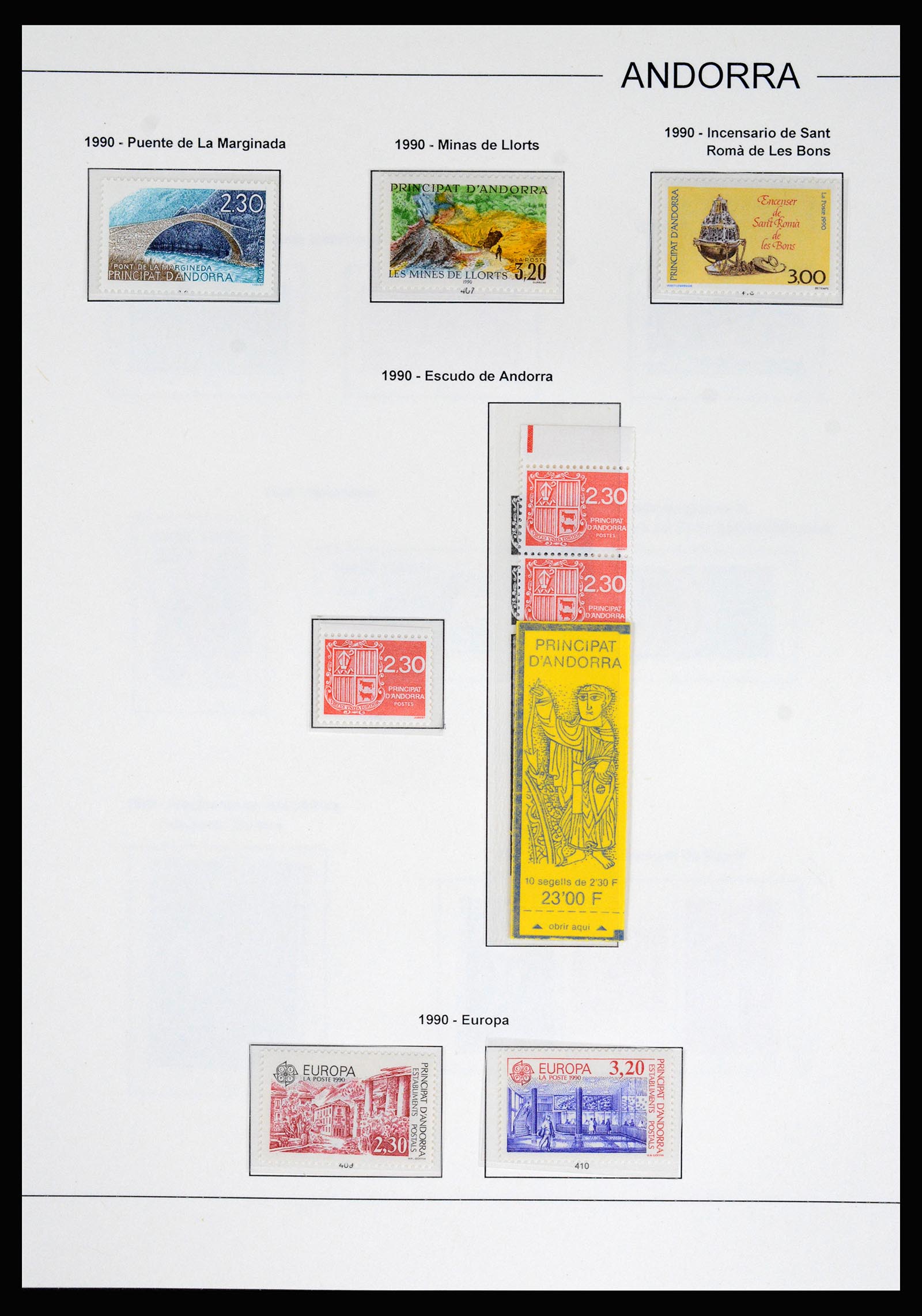 37165 043 - Postzegelverzameling 37165 Frans Andorra 1931-2001.