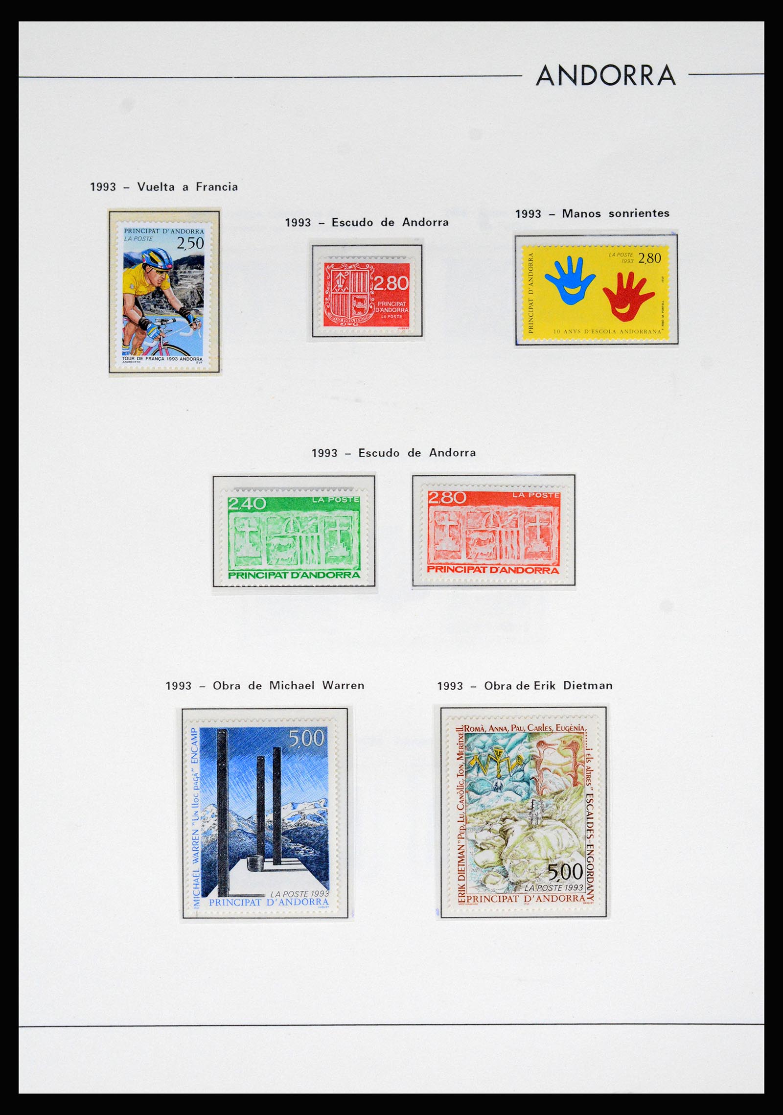 37165 050 - Postzegelverzameling 37165 Frans Andorra 1931-2001.