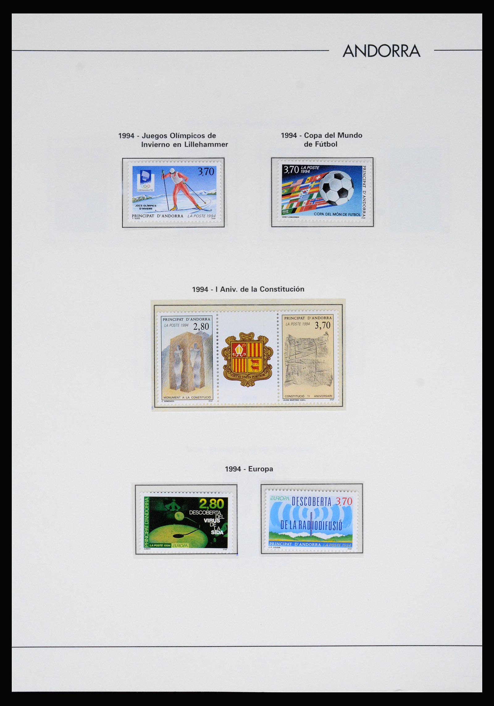 37165 051 - Postzegelverzameling 37165 Frans Andorra 1931-2001.