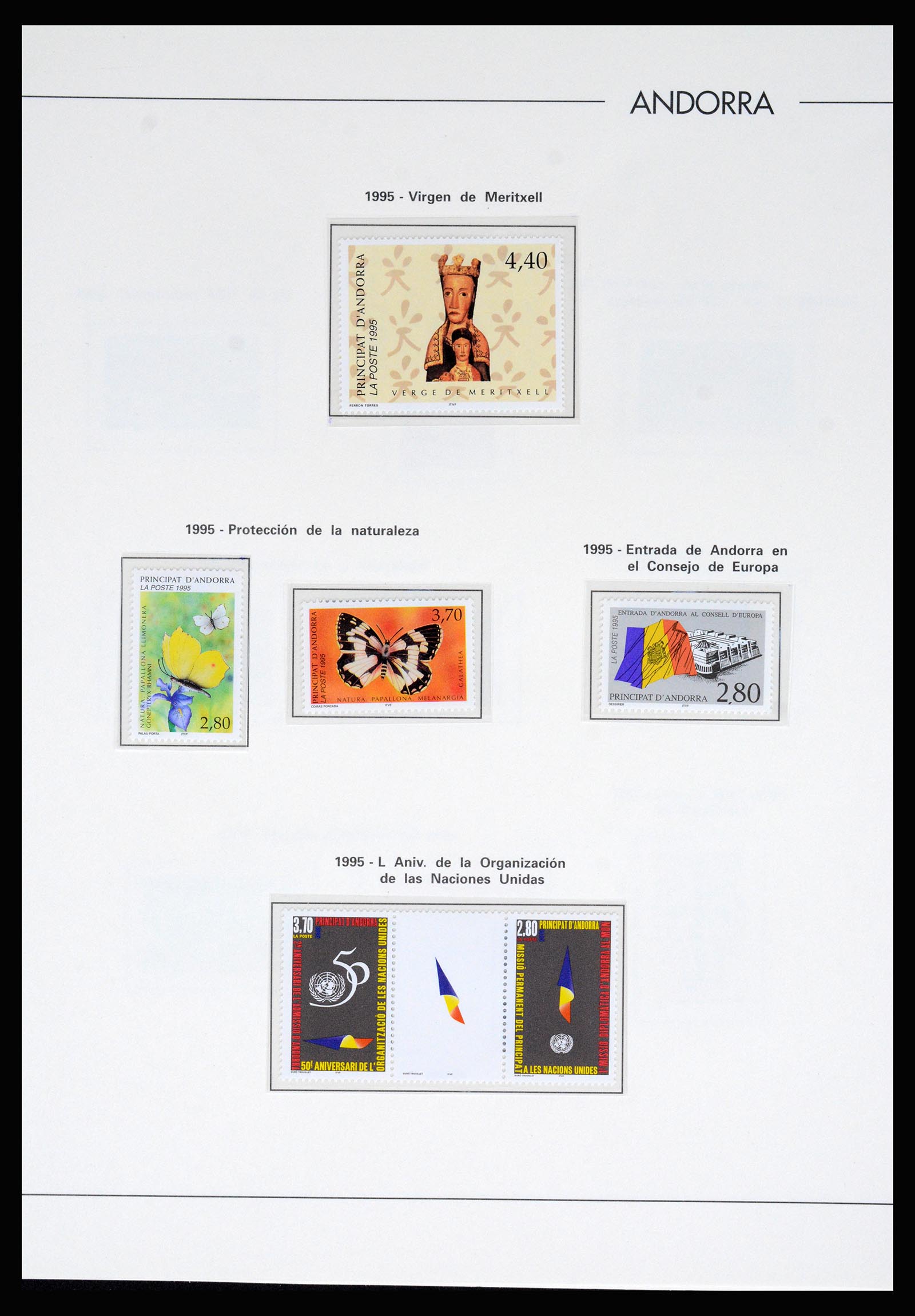 37165 054 - Postzegelverzameling 37165 Frans Andorra 1931-2001.