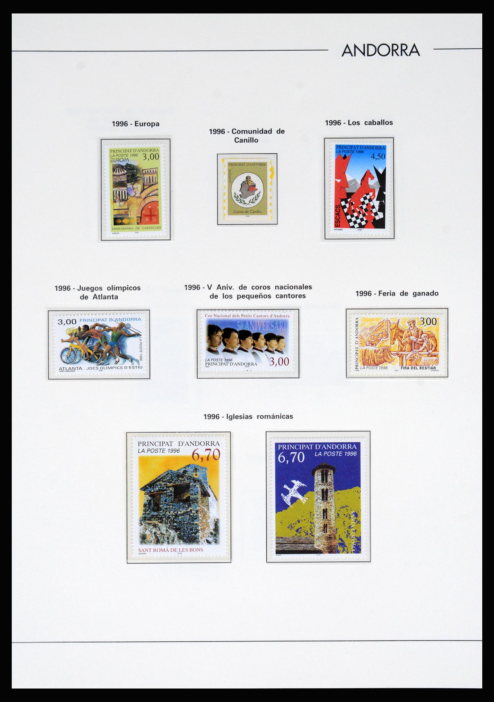 37165 056 - Postzegelverzameling 37165 Frans Andorra 1931-2001.