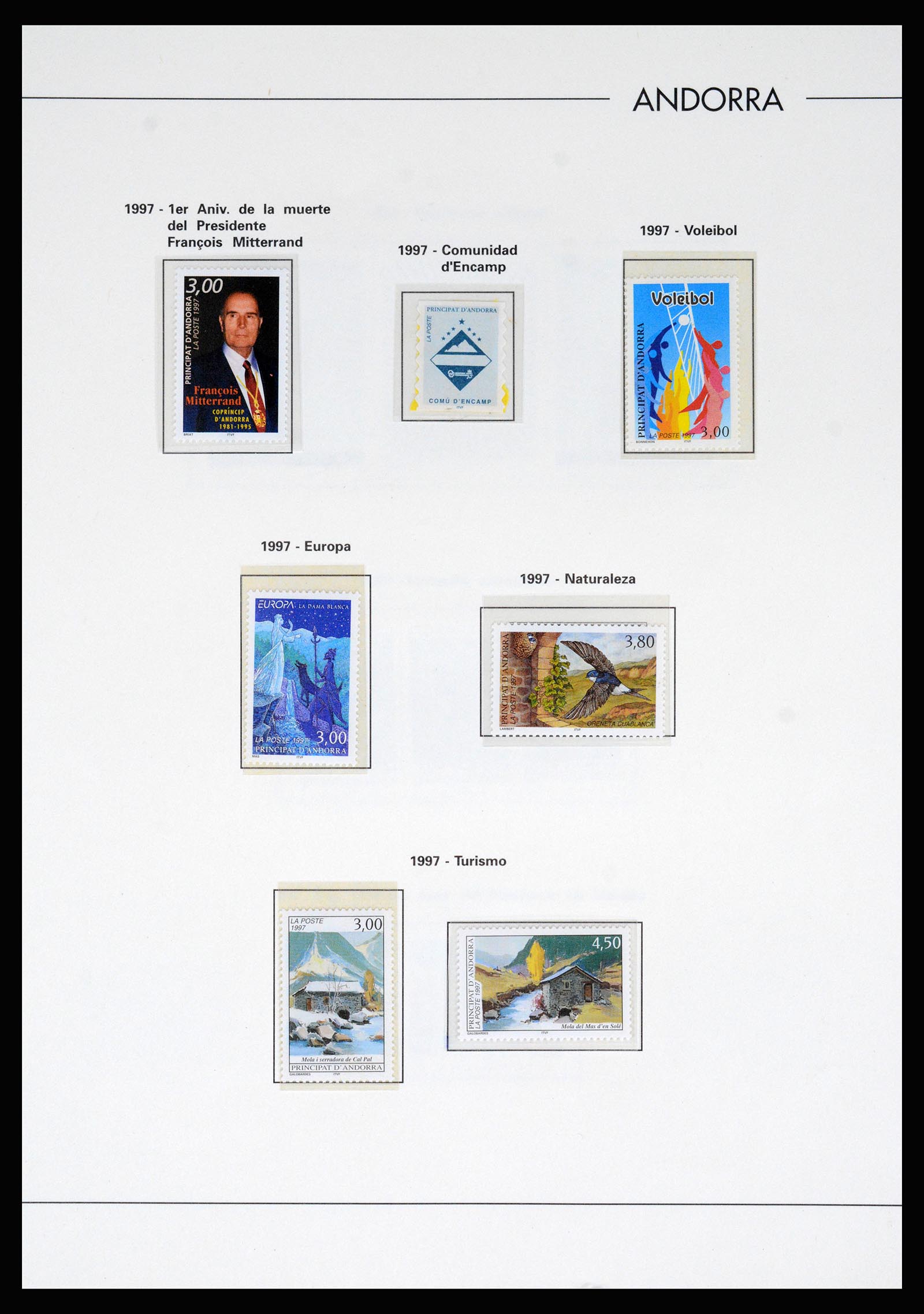 37165 057 - Postzegelverzameling 37165 Frans Andorra 1931-2001.