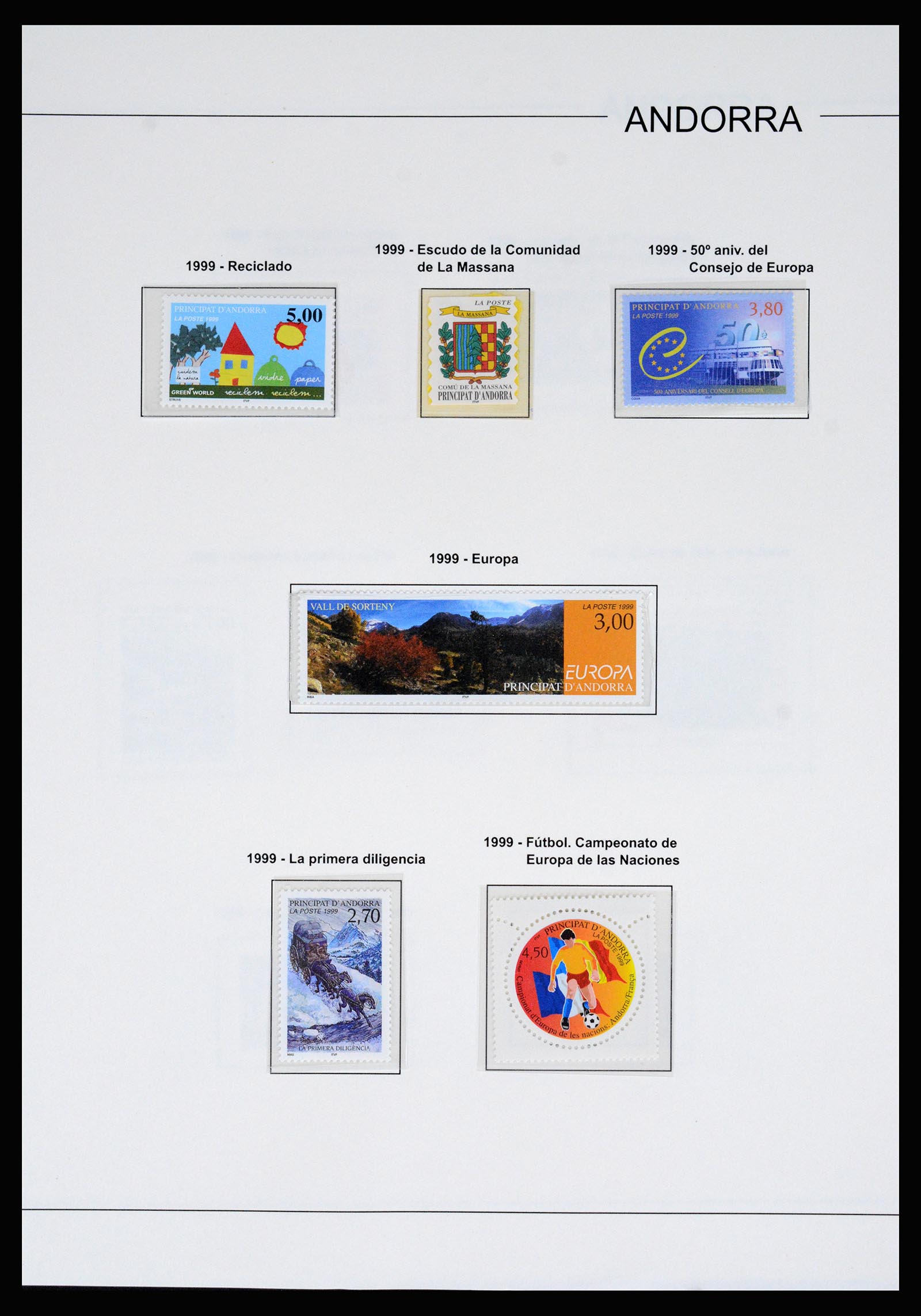 37165 061 - Postzegelverzameling 37165 Frans Andorra 1931-2001.