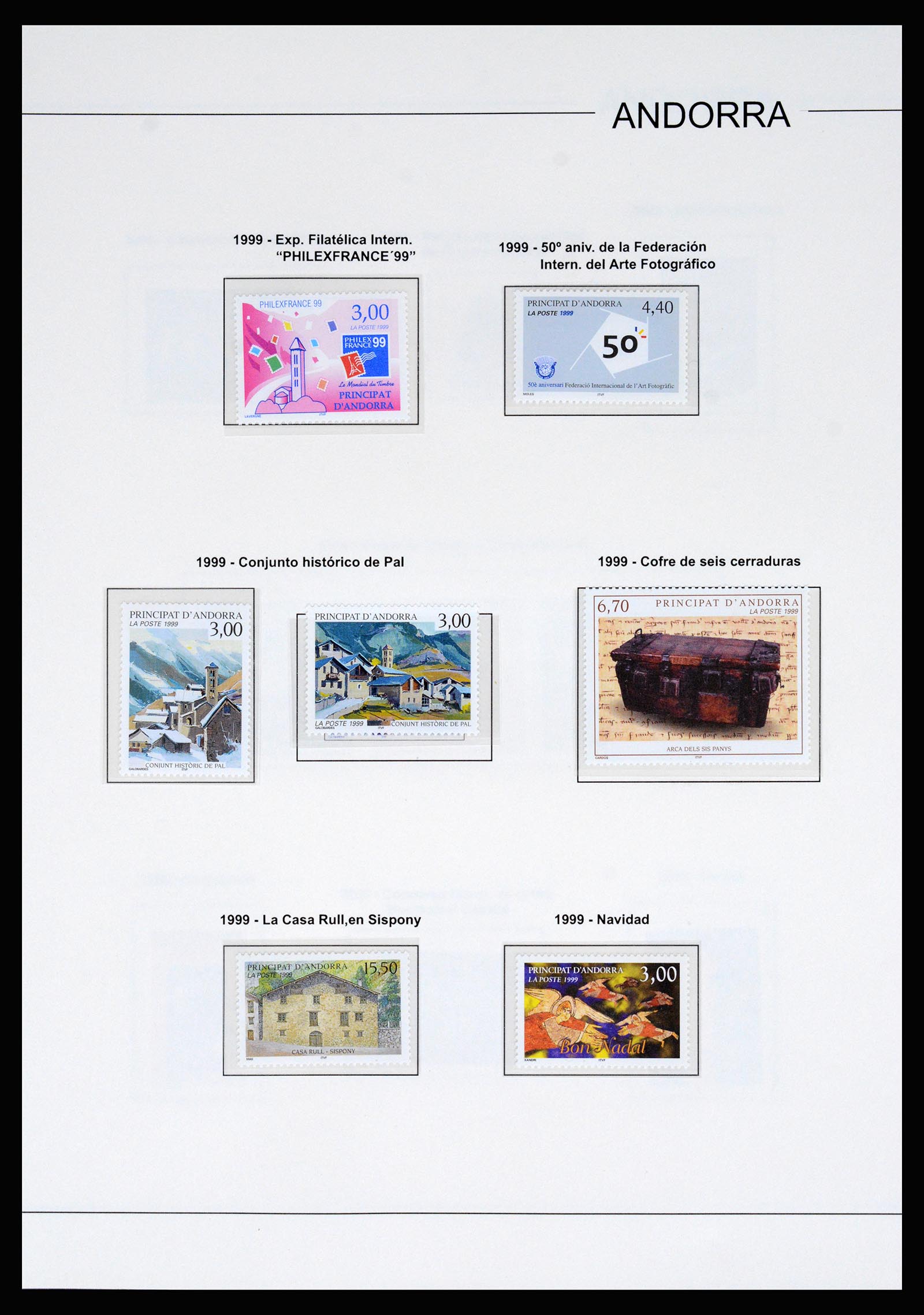 37165 062 - Postzegelverzameling 37165 Frans Andorra 1931-2001.