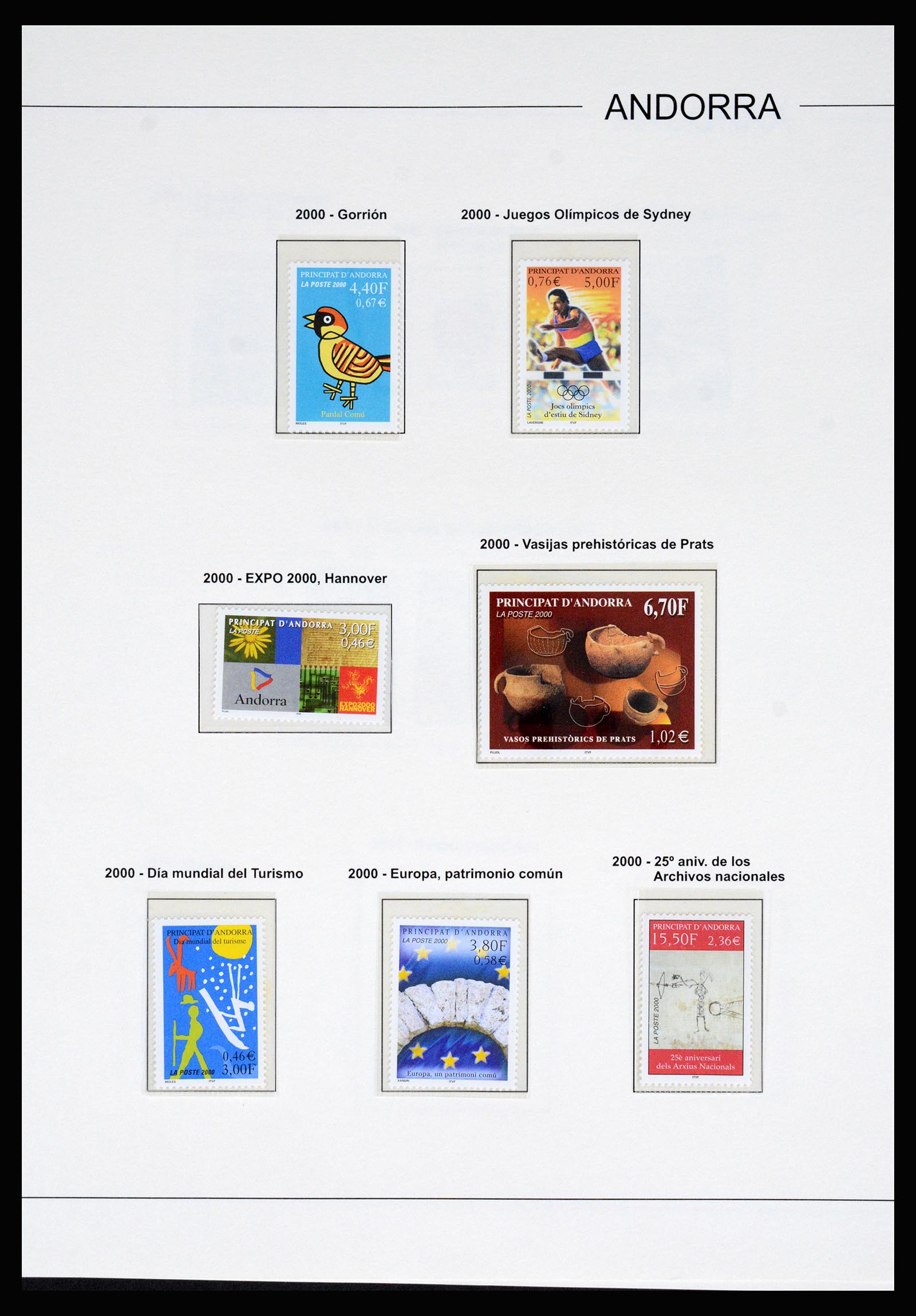 37165 064 - Postzegelverzameling 37165 Frans Andorra 1931-2001.