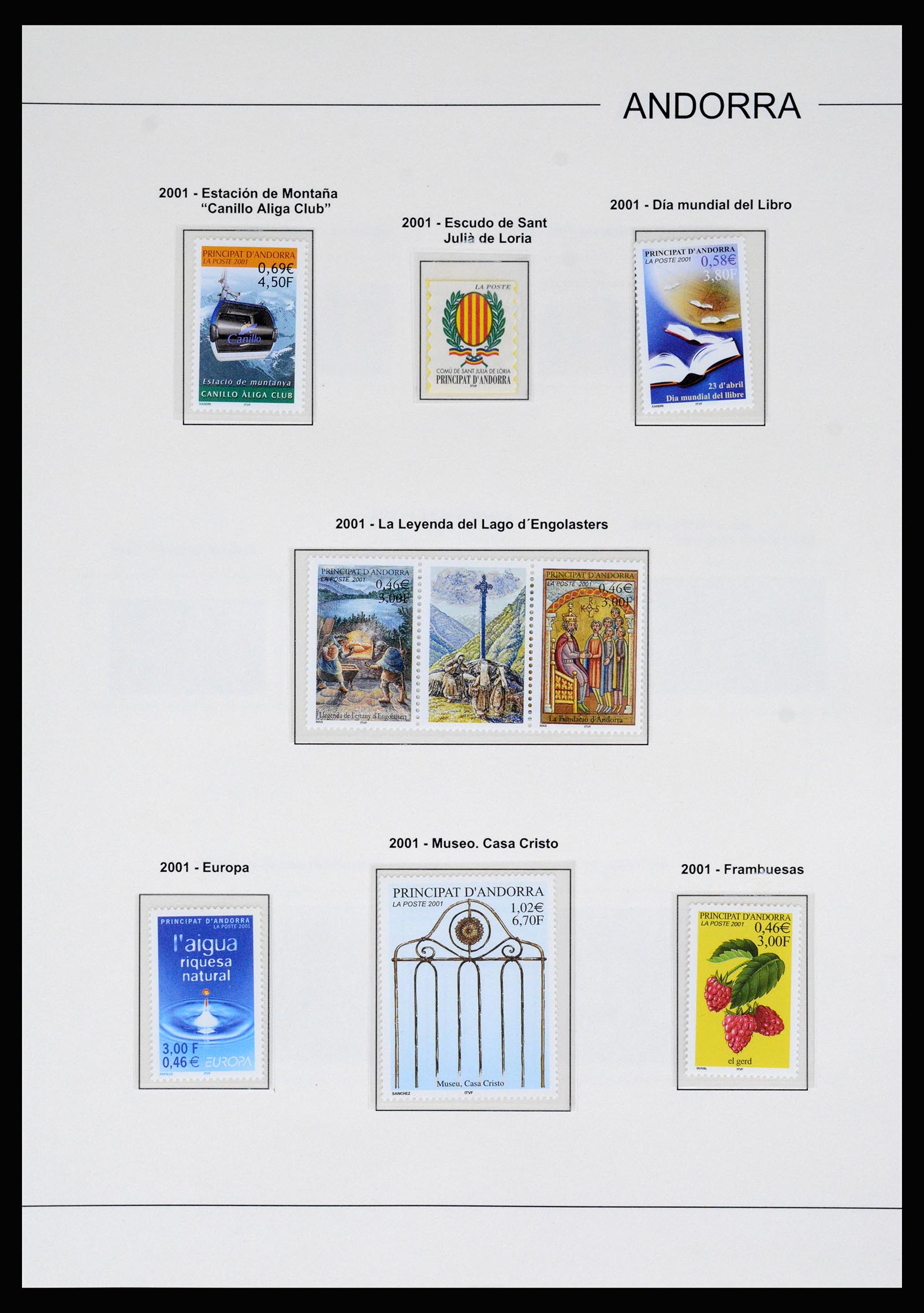 37165 065 - Postzegelverzameling 37165 Frans Andorra 1931-2001.
