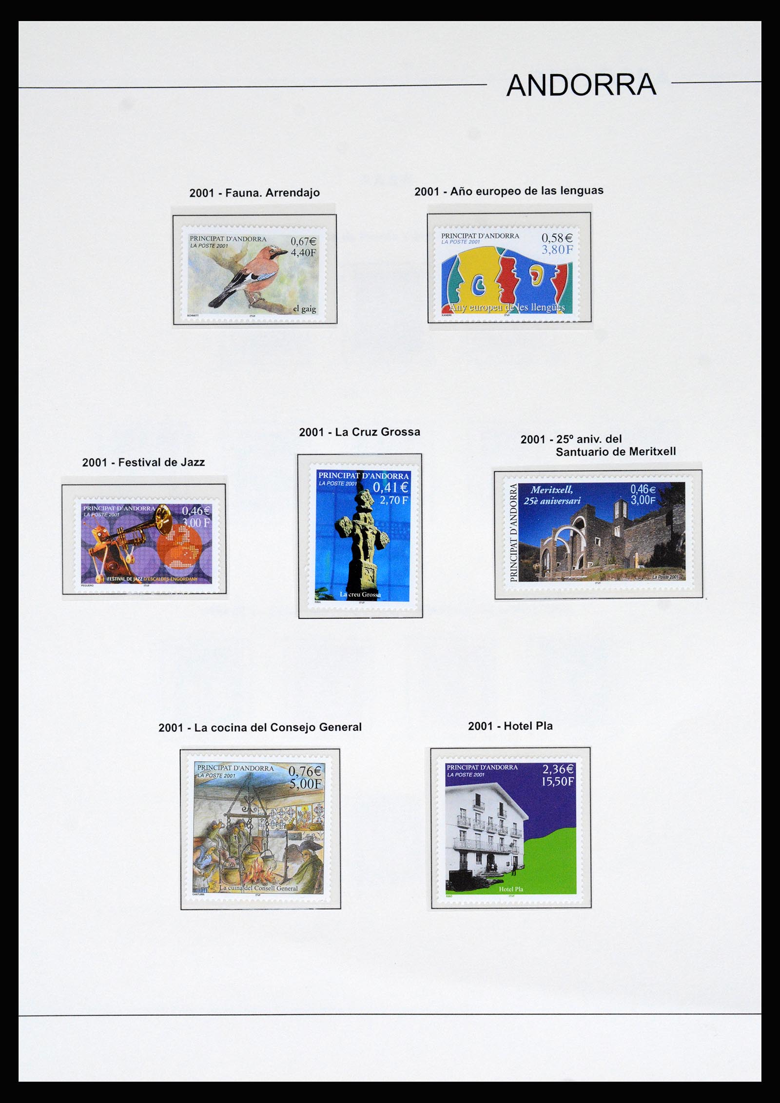 37165 066 - Postzegelverzameling 37165 Frans Andorra 1931-2001.