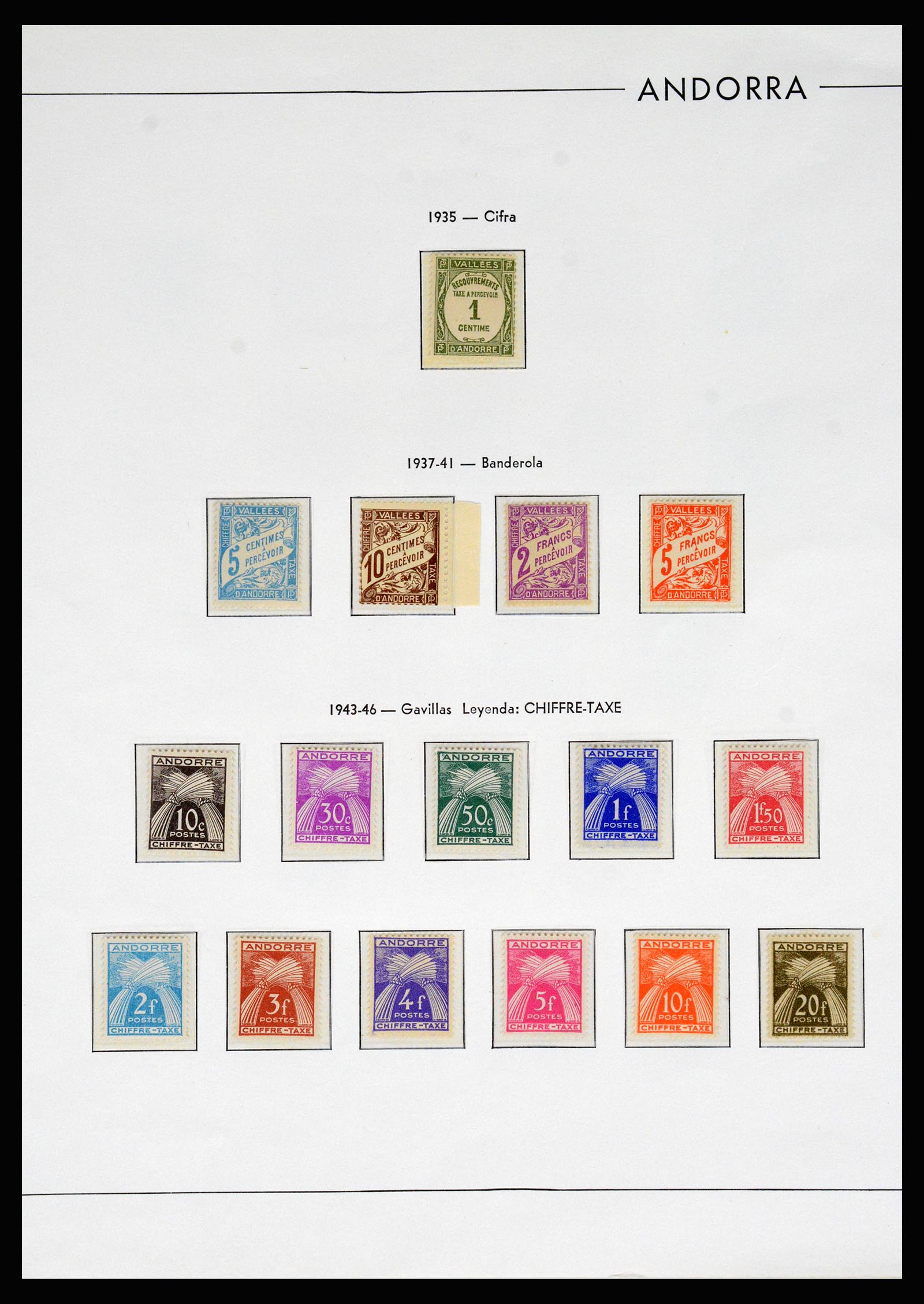 37165 068 - Postzegelverzameling 37165 Frans Andorra 1931-2001.