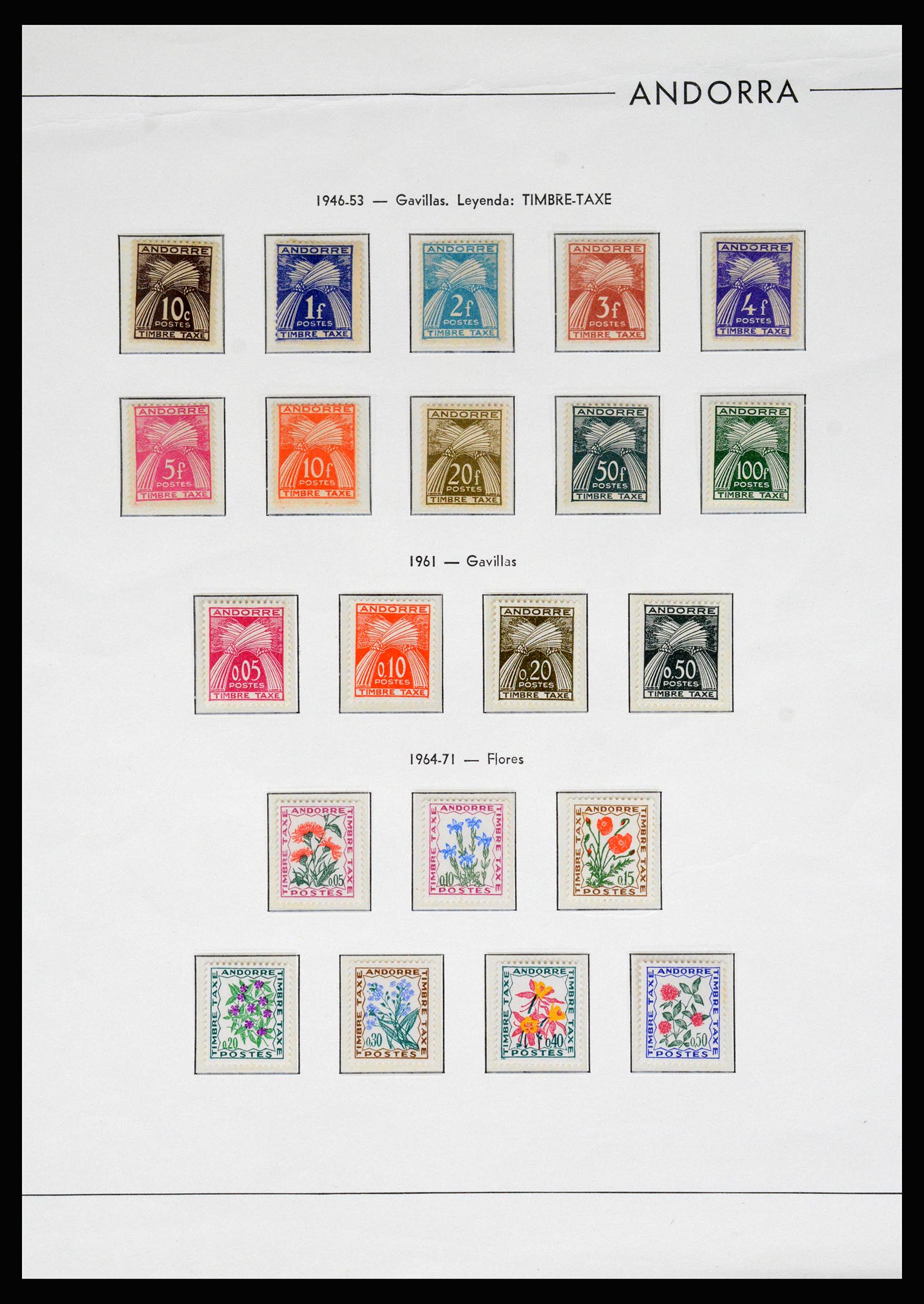 37165 069 - Postzegelverzameling 37165 Frans Andorra 1931-2001.