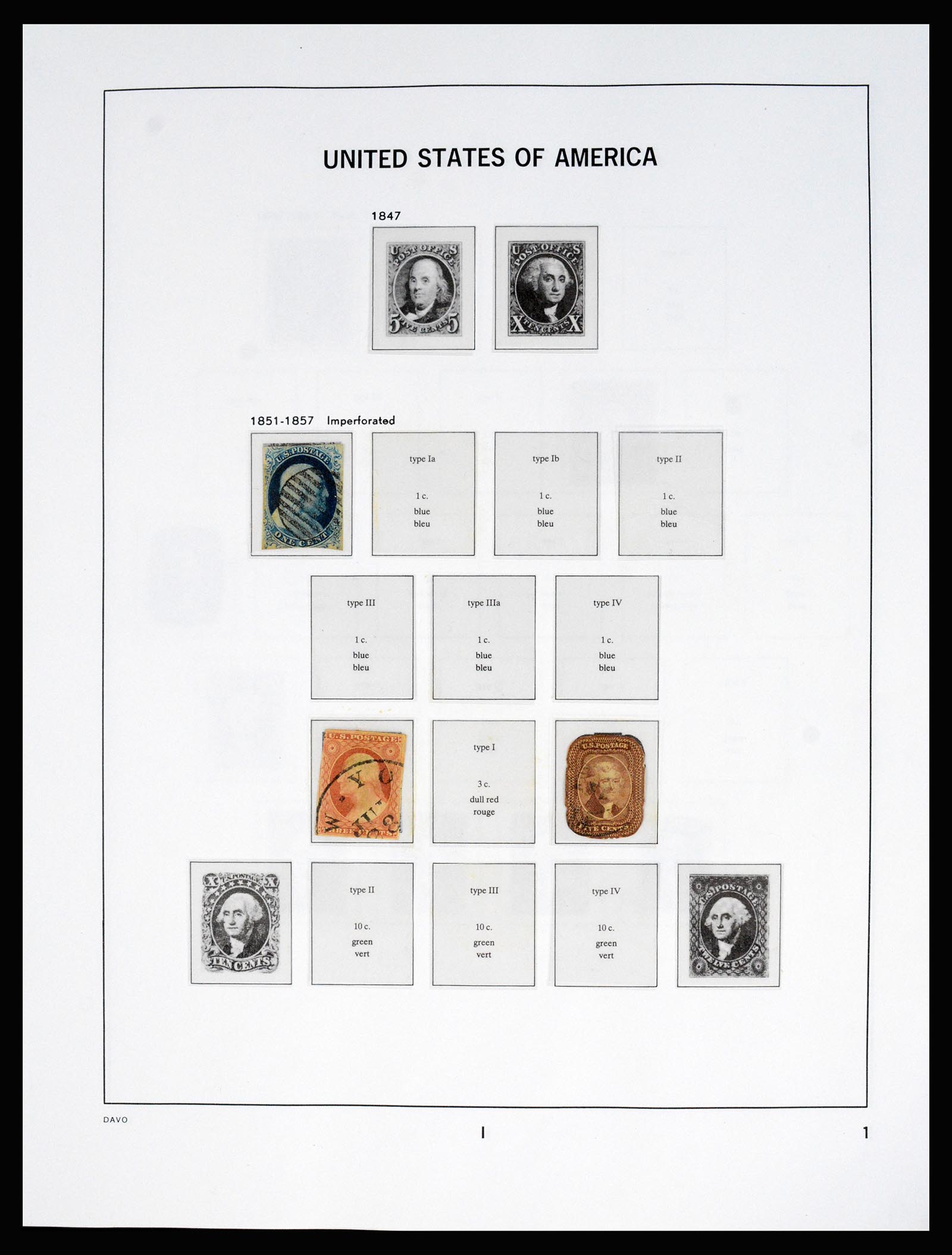 37166 001 - Postzegelverzameling 37166 USA 1851-2008.