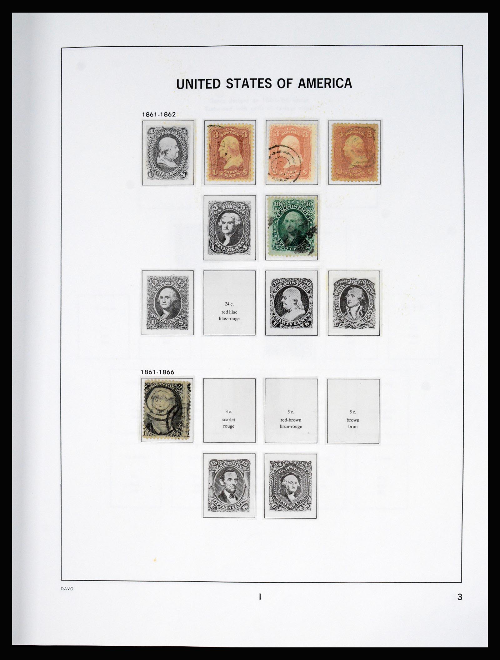 37166 003 - Postzegelverzameling 37166 USA 1851-2008.