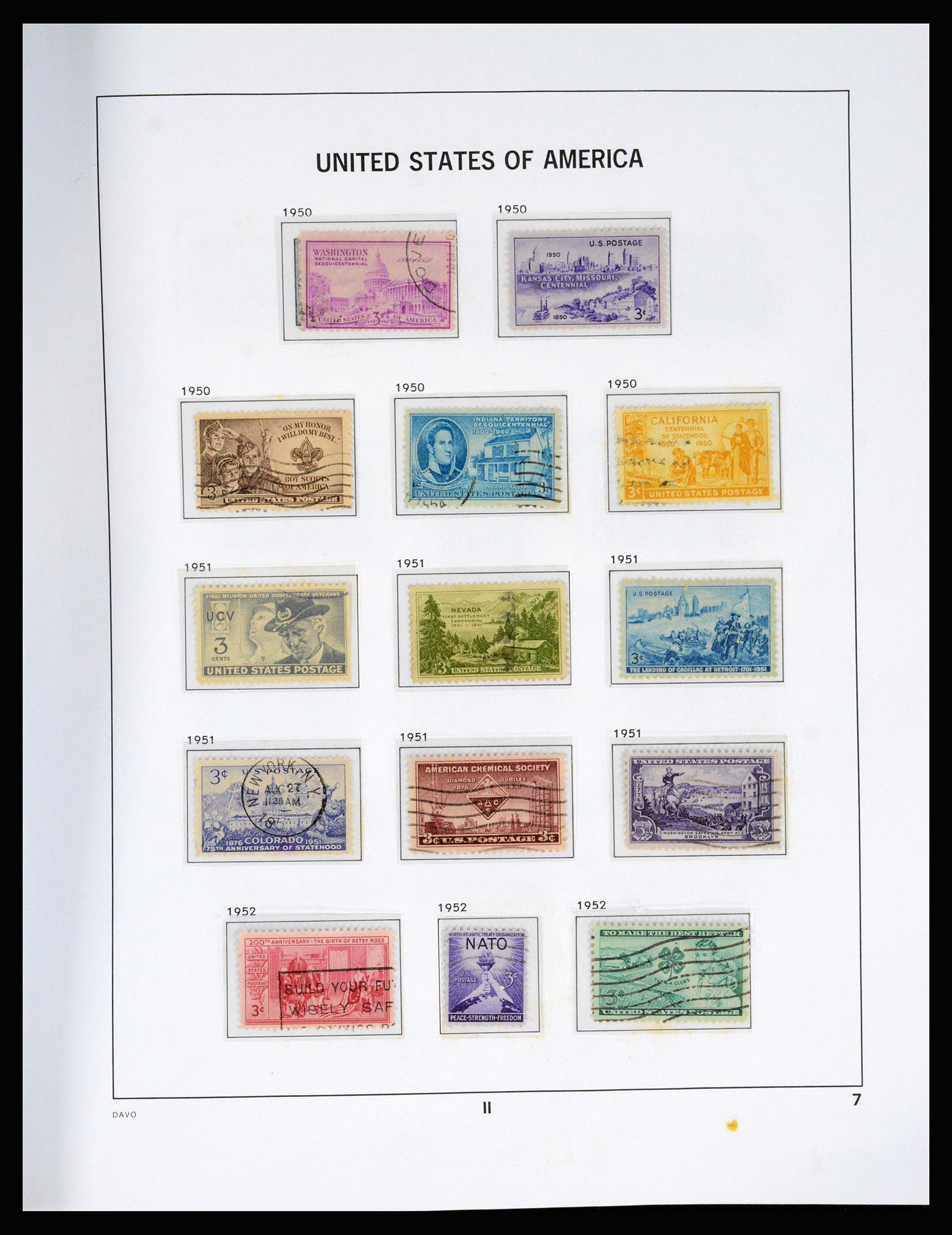 37166 052 - Postzegelverzameling 37166 USA 1851-2008.