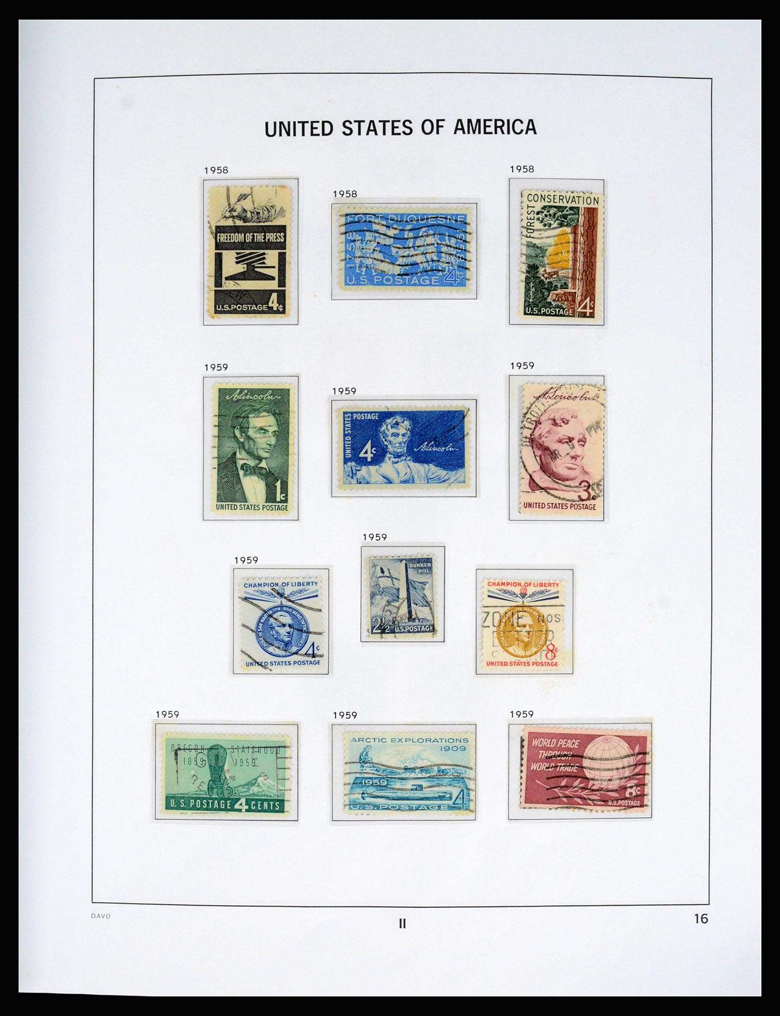 37166 061 - Postzegelverzameling 37166 USA 1851-2008.