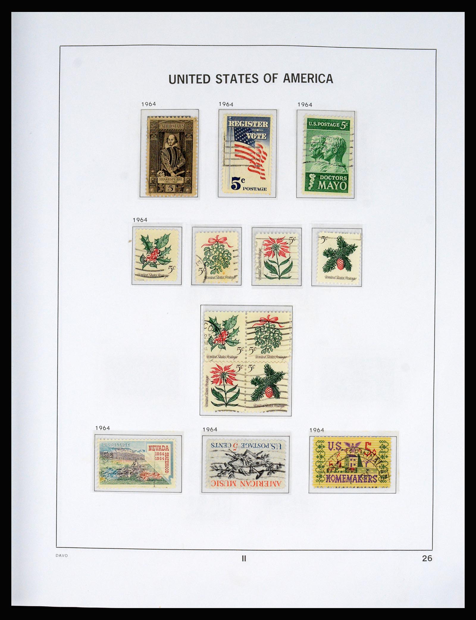 37166 072 - Postzegelverzameling 37166 USA 1851-2008.