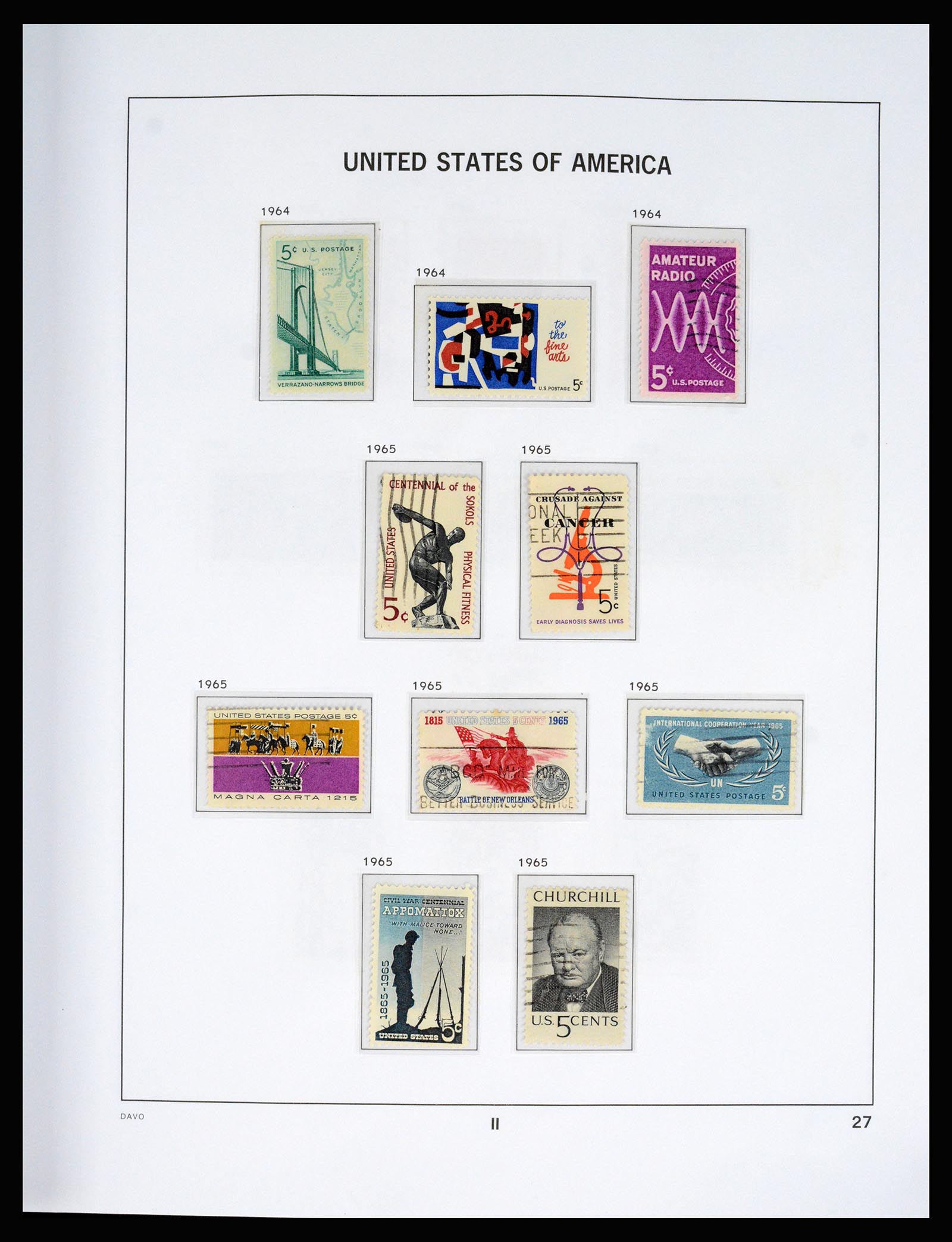 37166 073 - Postzegelverzameling 37166 USA 1851-2008.