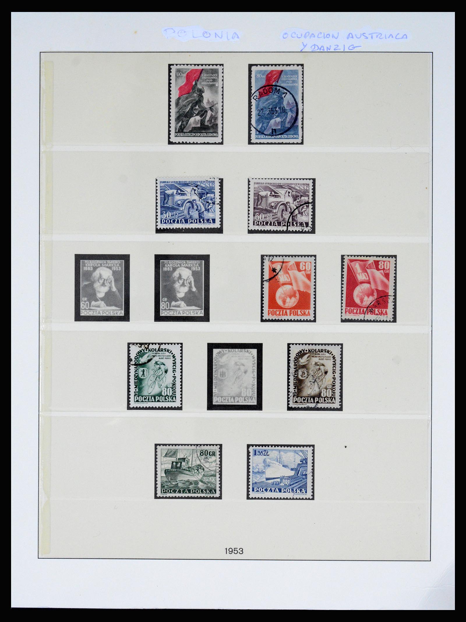 37167 036 - Postzegelverzameling 37167 Polen 1918-1970.