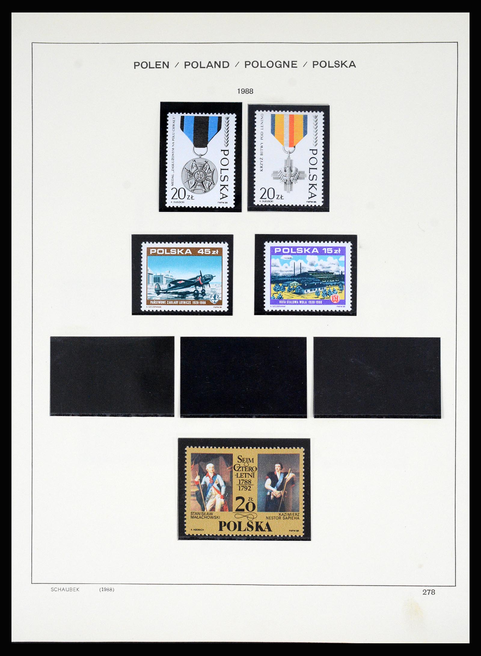 37168 354 - Postzegelverzameling 37168 Polen 1918-1988.