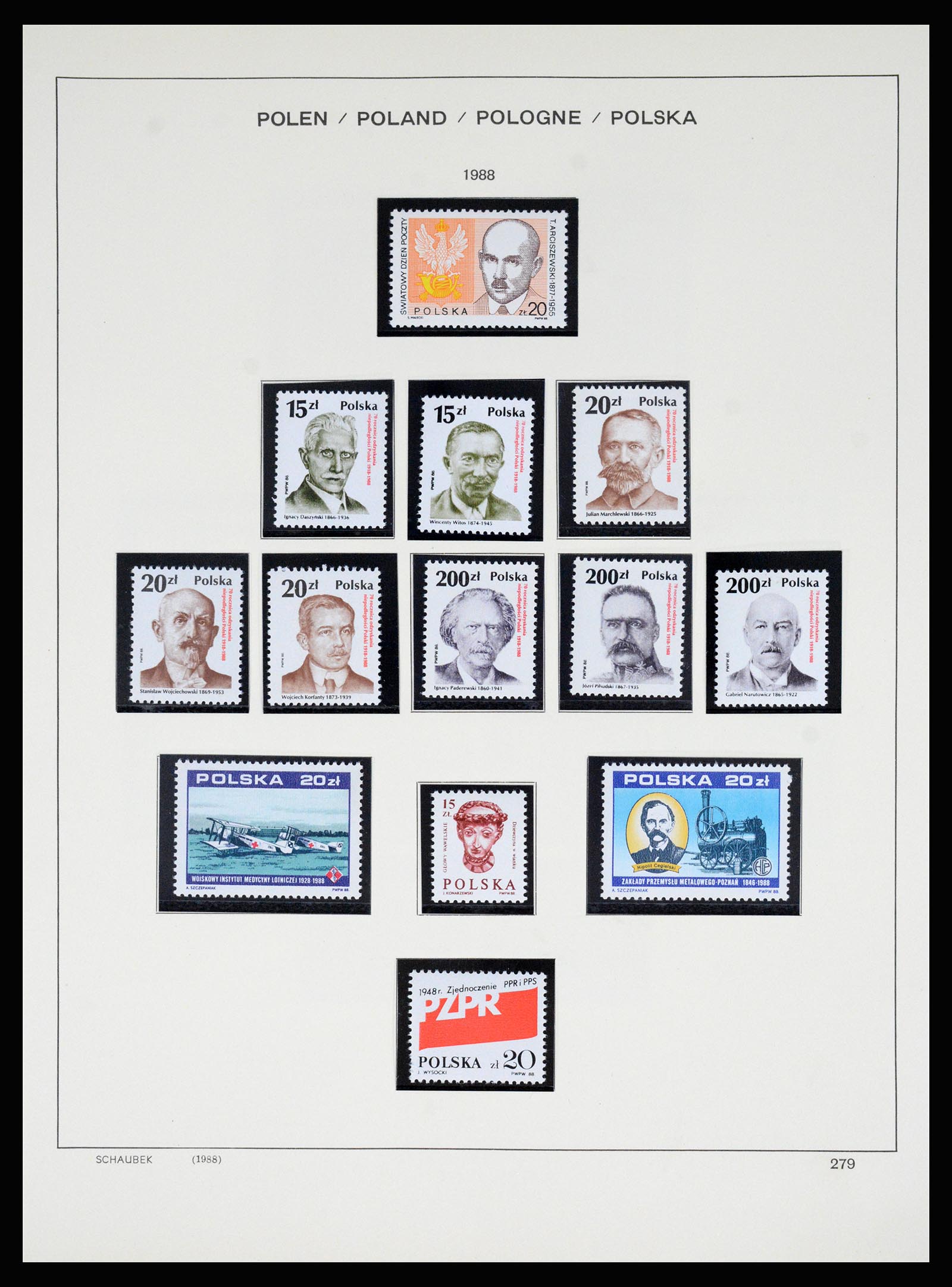 37168 355 - Postzegelverzameling 37168 Polen 1918-1988.