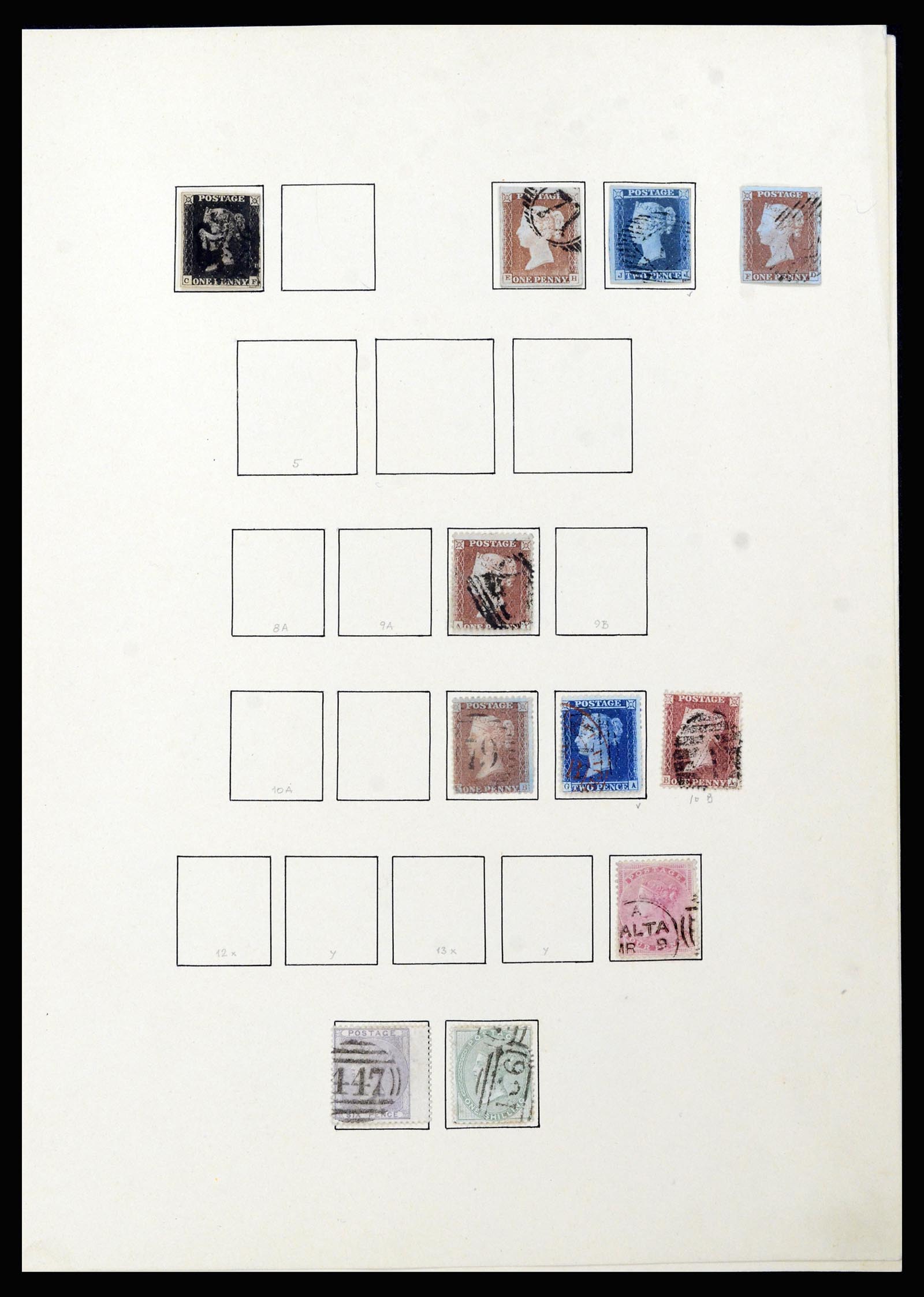 37169 001 - Postzegelverzameling 37169 Engeland 1840-1948.