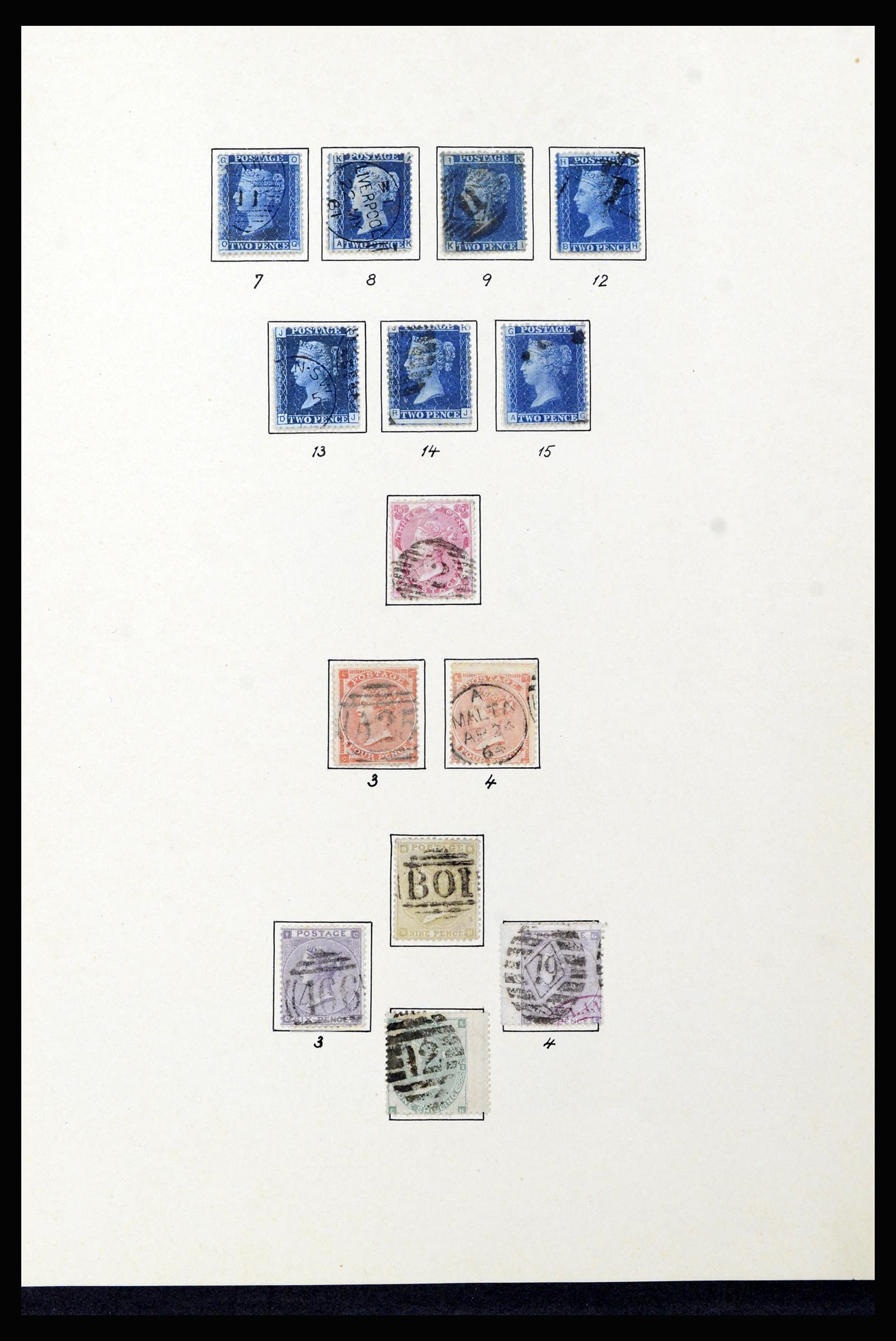 37169 008 - Postzegelverzameling 37169 Engeland 1840-1948.