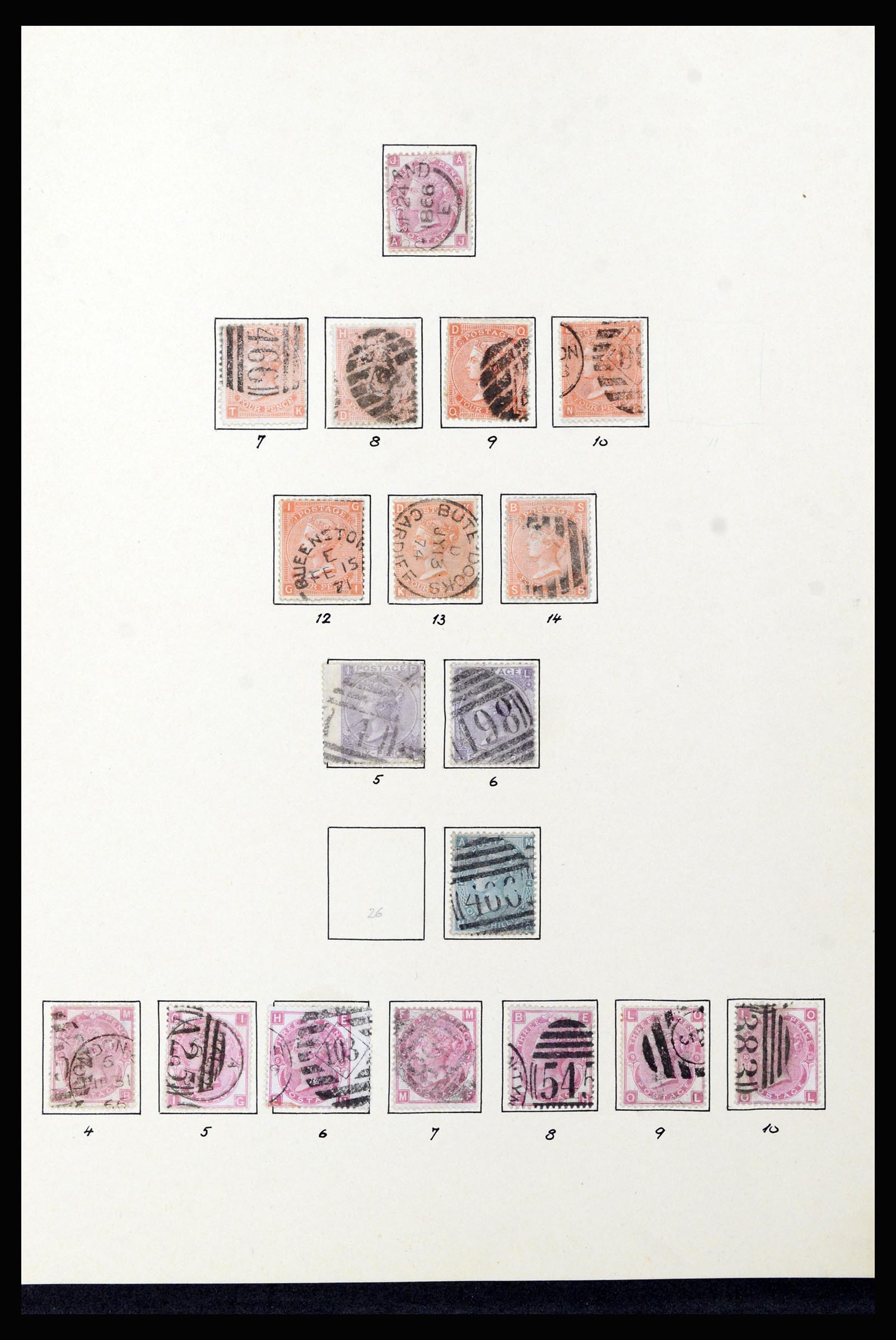 37169 009 - Postzegelverzameling 37169 Engeland 1840-1948.