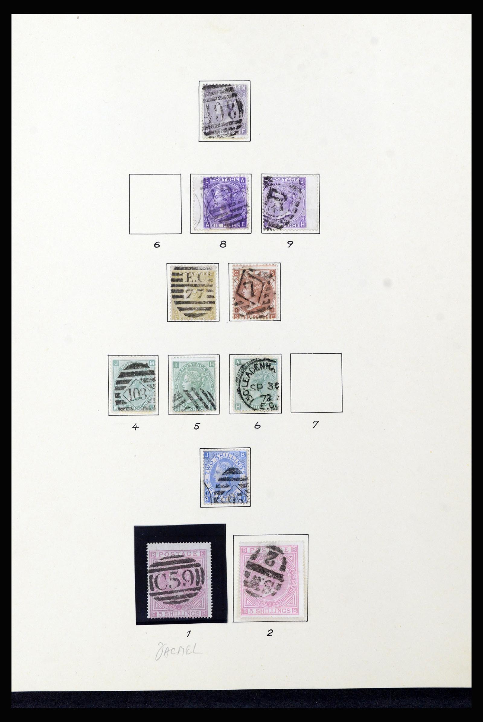 37169 010 - Postzegelverzameling 37169 Engeland 1840-1948.