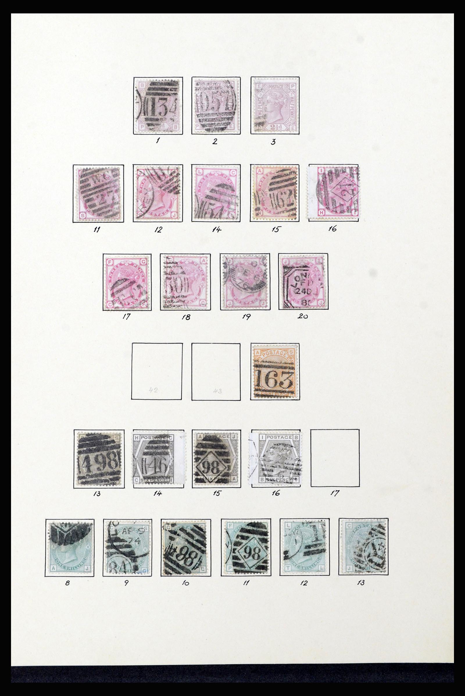 37169 012 - Postzegelverzameling 37169 Engeland 1840-1948.