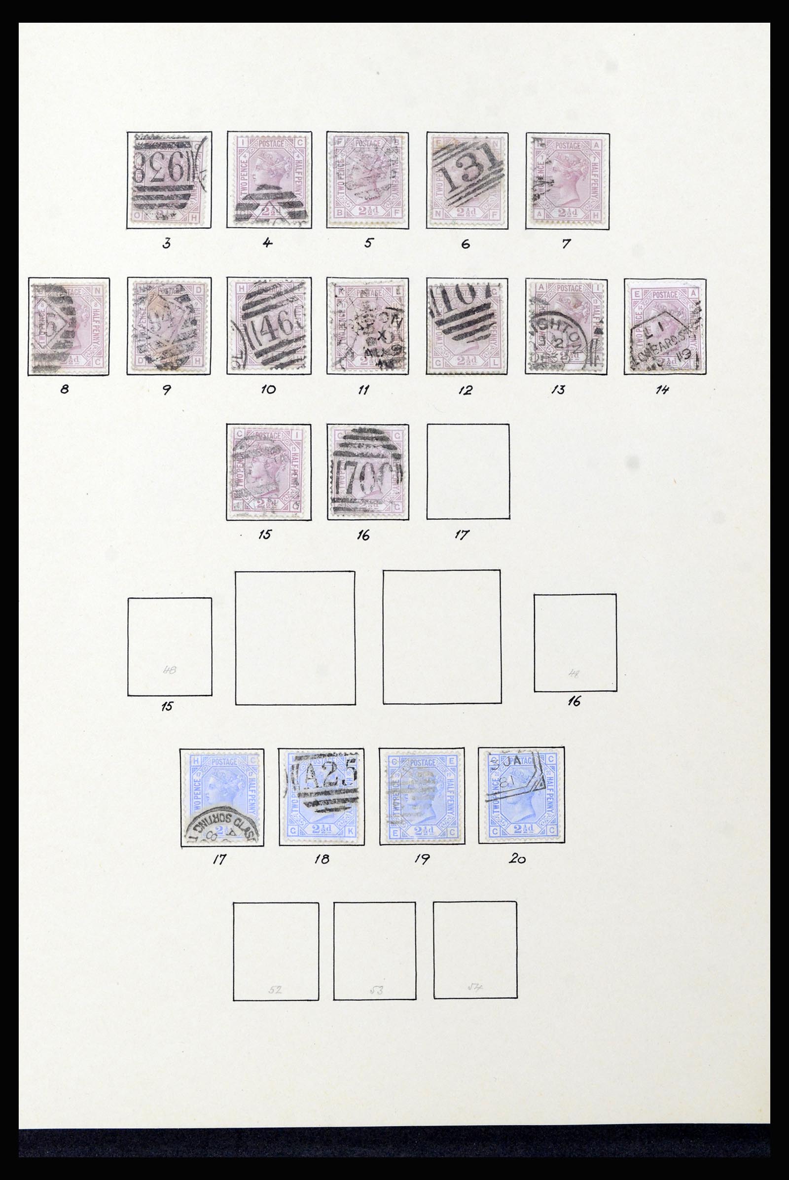 37169 013 - Postzegelverzameling 37169 Engeland 1840-1948.