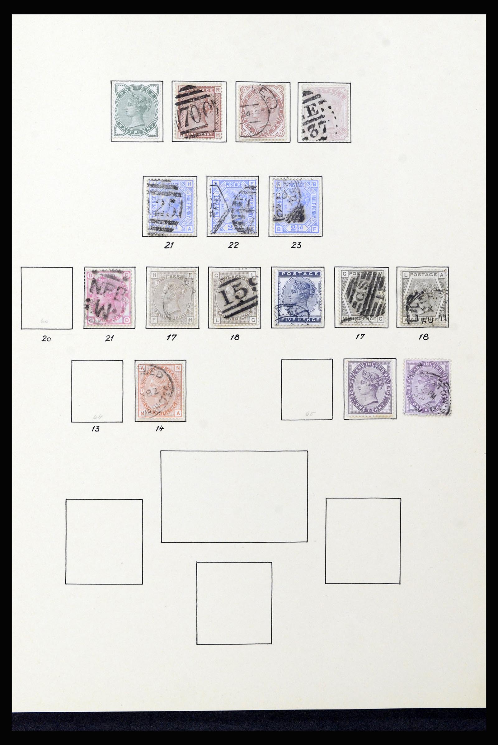 37169 014 - Postzegelverzameling 37169 Engeland 1840-1948.