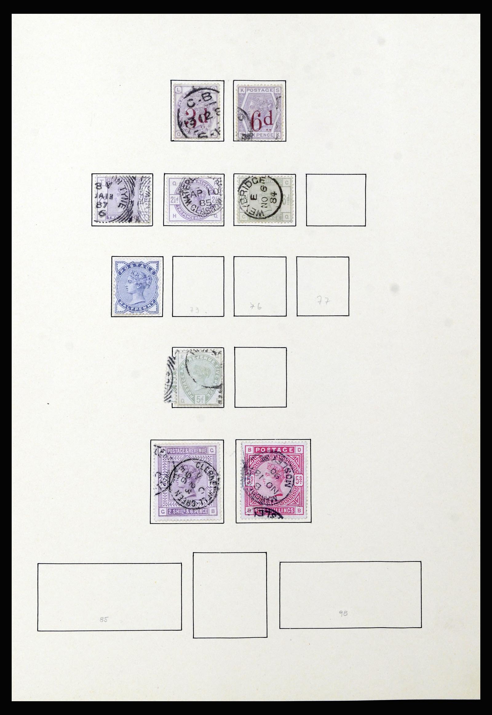 37169 015 - Postzegelverzameling 37169 Engeland 1840-1948.