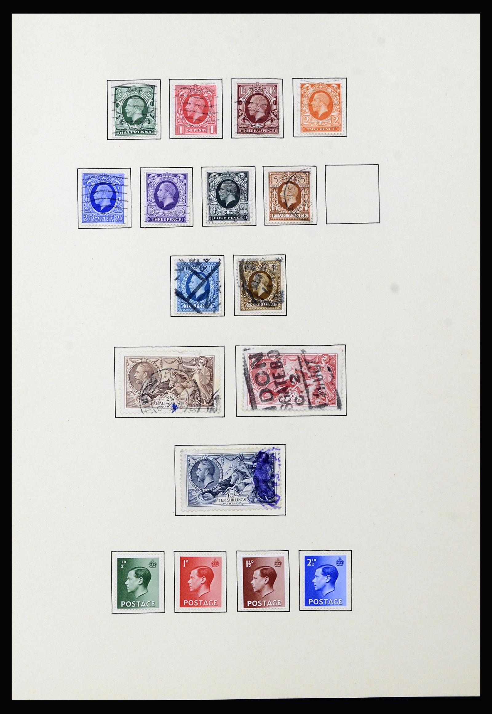 37169 021 - Postzegelverzameling 37169 Engeland 1840-1948.