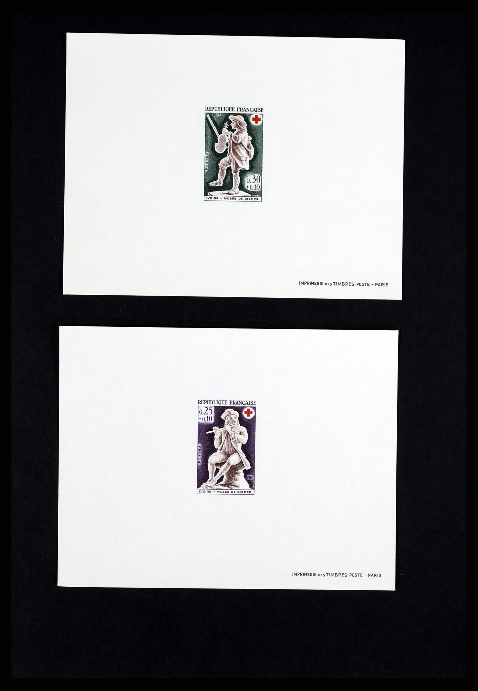 37170 001 - Postzegelverzameling 37170 Frankrijk epreuves de luxe 1951-1987.