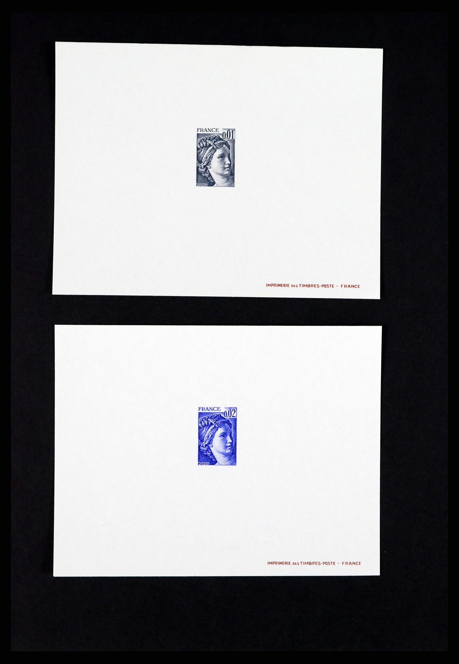 37170 002 - Postzegelverzameling 37170 Frankrijk epreuves de luxe 1951-1987.