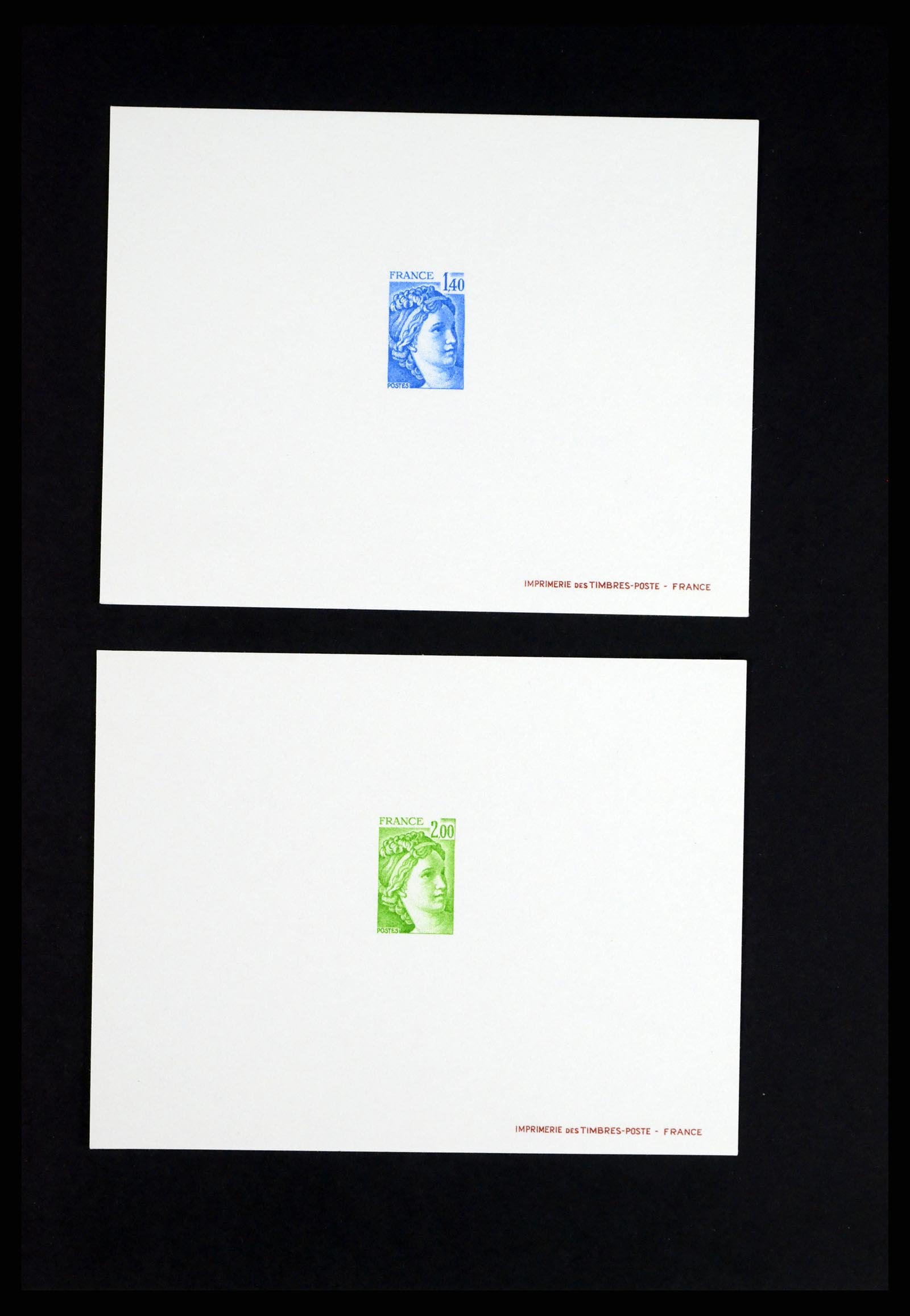 37170 008 - Postzegelverzameling 37170 Frankrijk epreuves de luxe 1951-1987.
