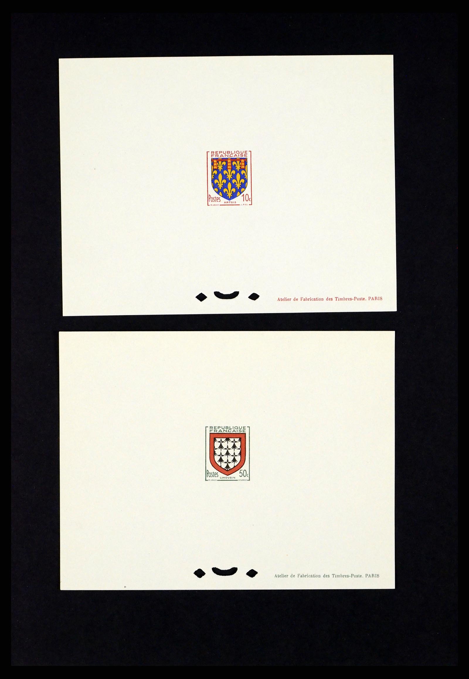 37170 011 - Postzegelverzameling 37170 Frankrijk epreuves de luxe 1951-1987.