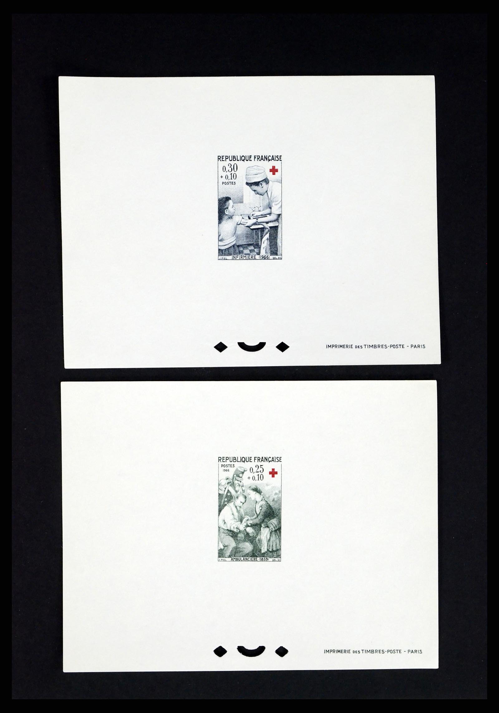 37170 018 - Postzegelverzameling 37170 Frankrijk epreuves de luxe 1951-1987.
