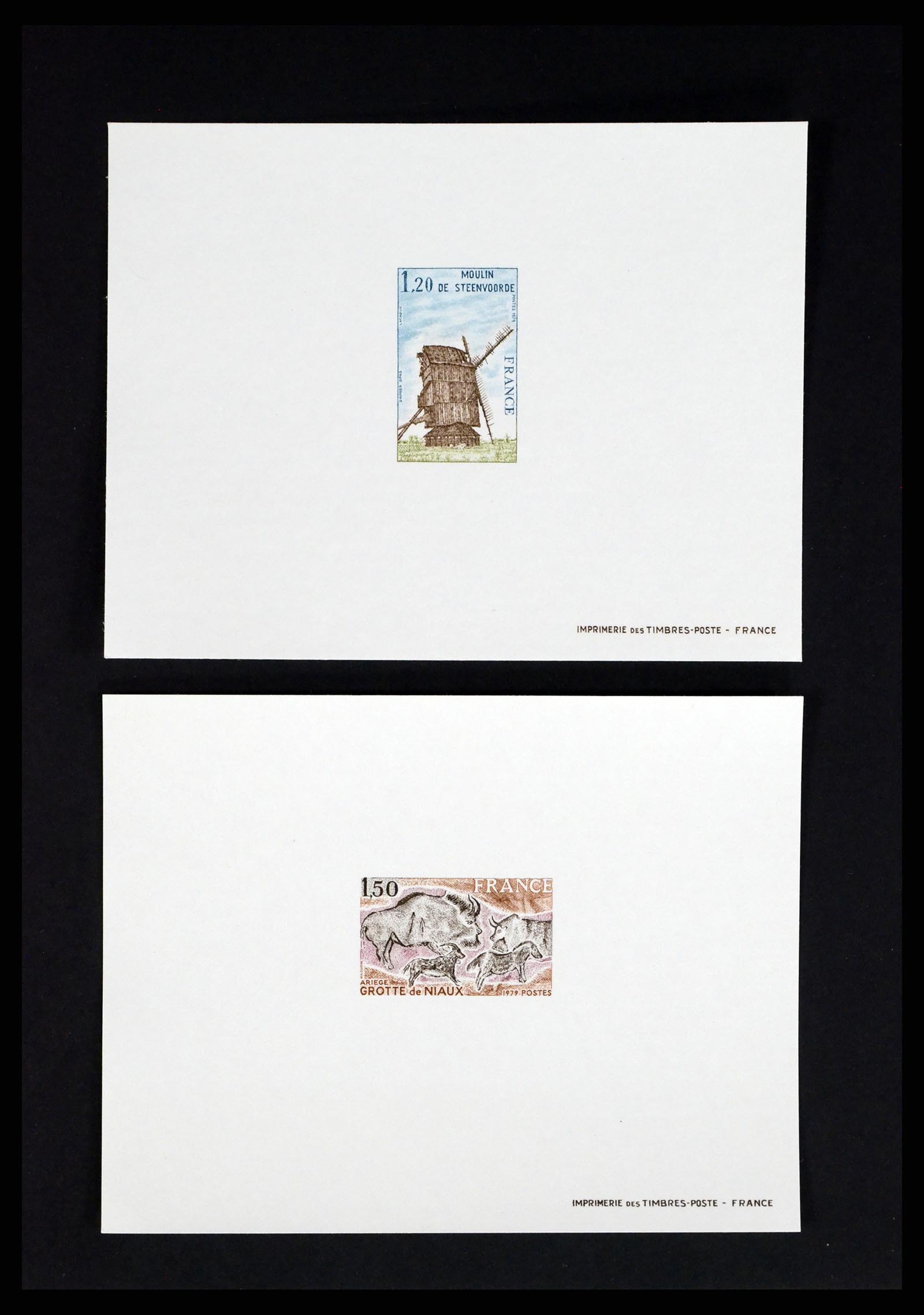 37170 034 - Postzegelverzameling 37170 Frankrijk epreuves de luxe 1951-1987.