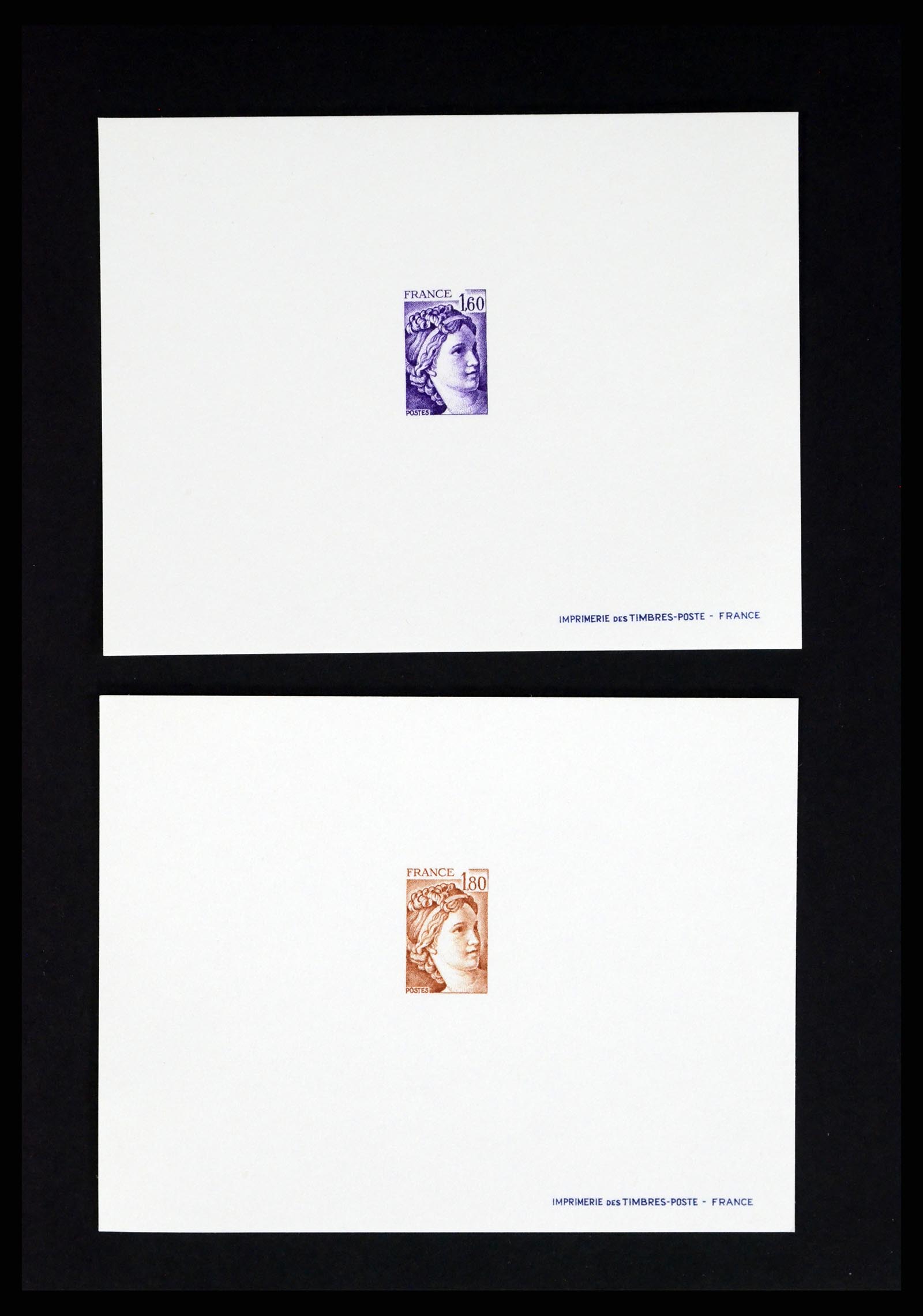 37170 048 - Postzegelverzameling 37170 Frankrijk epreuves de luxe 1951-1987.